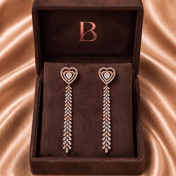 Elara Heart & Round Lab Grown Diamond Earrings