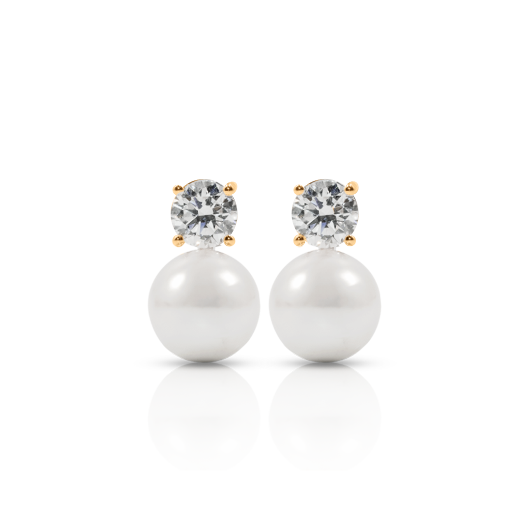 Pearl Radiance Diamond Earrings