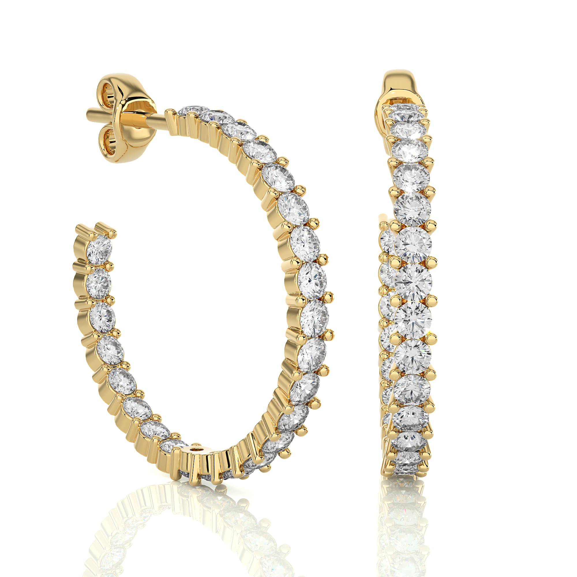 Astral Lab Grown Diamond Hoop Earrings