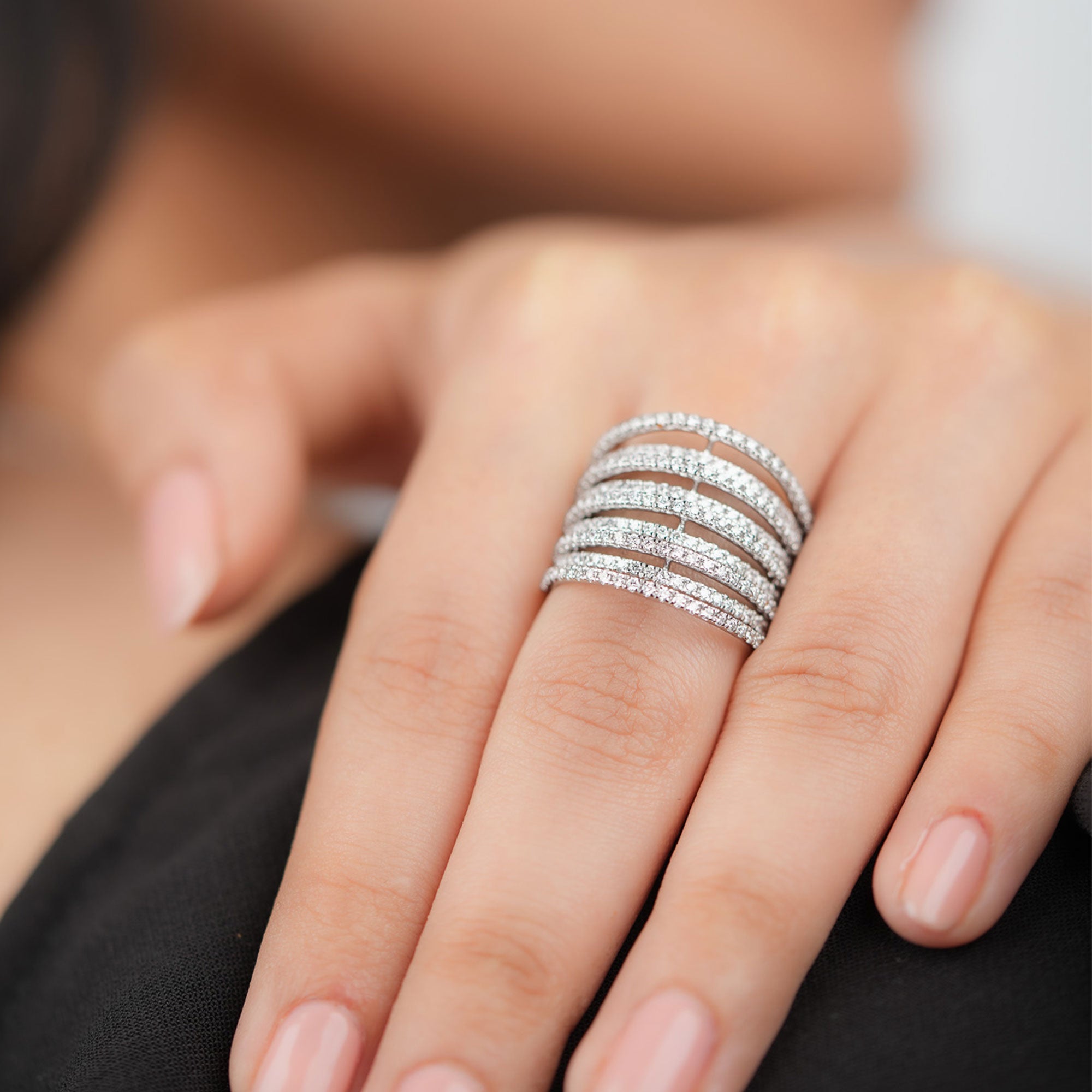 Lab Grown Wedding Bands 1.47 Carat Diamond Ring in White Gold For Women - Blu Diamonds