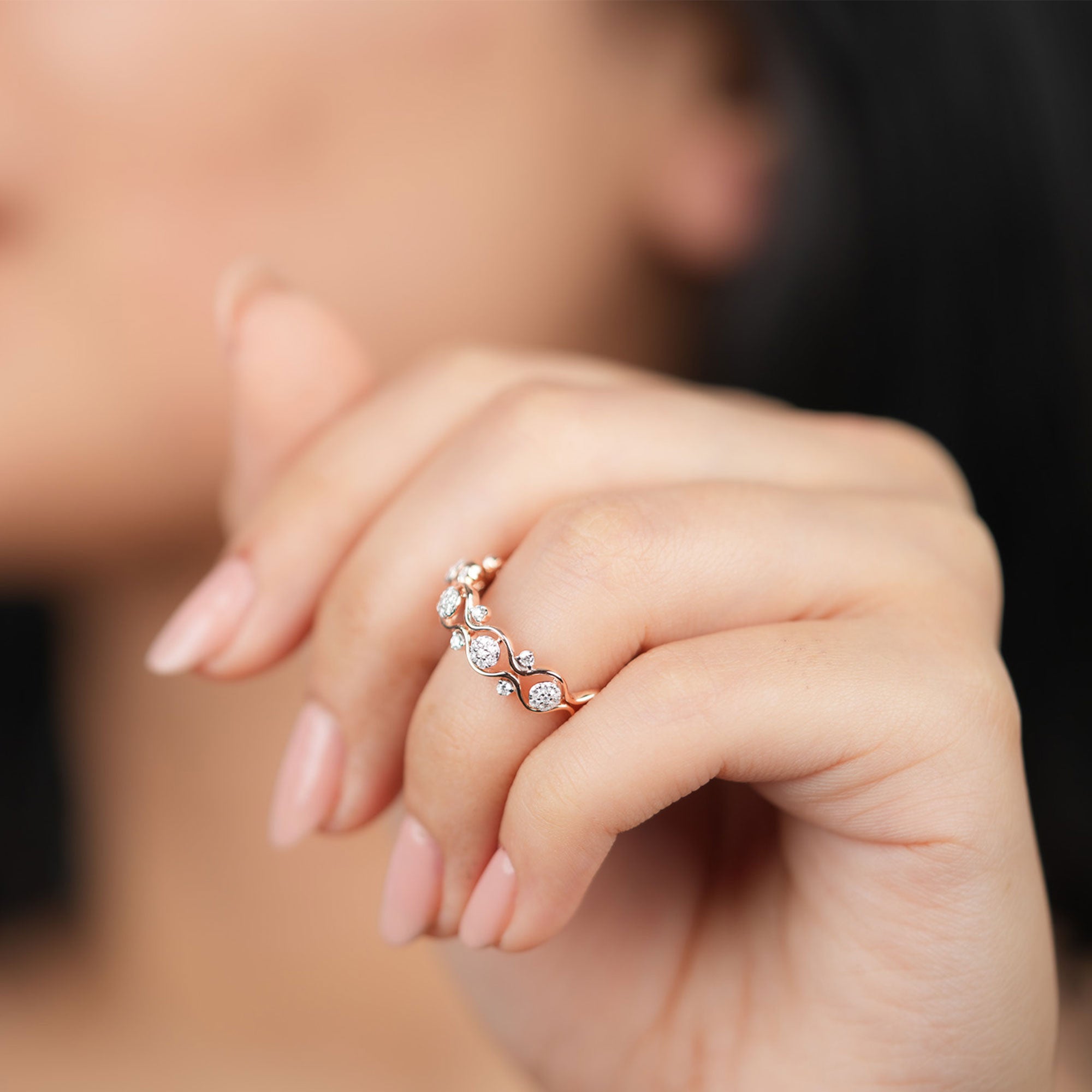 0.27 Carat Diamond Ring in 14Kt Gold For Women - Blu Diamonds