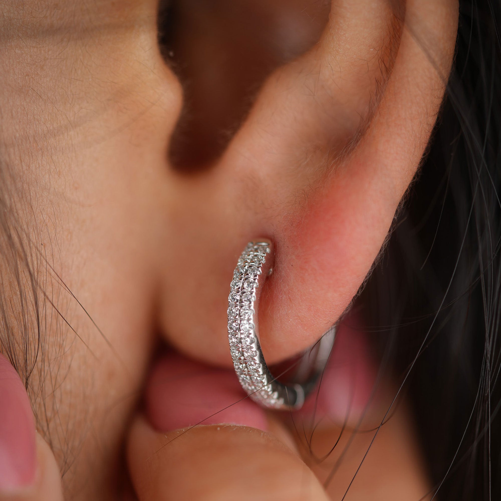 Opulent Circlets Lab Grown Diamond Earrings