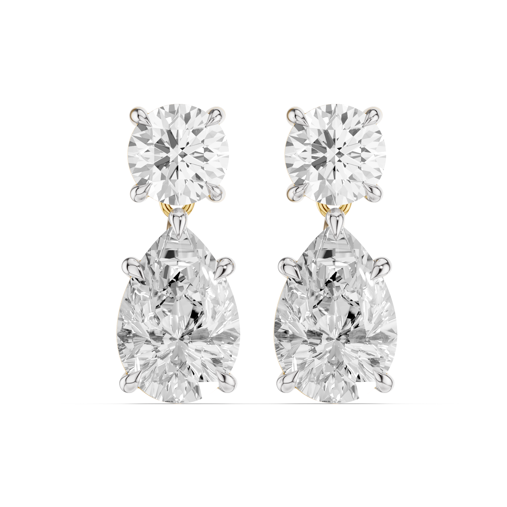 Opaline Pear Lab Grown Diamond Dangles Earrings