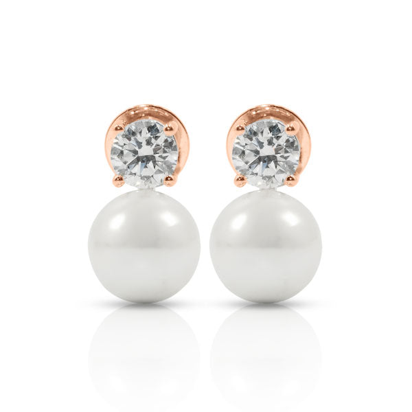Pearl Radiance Diamond Earrings