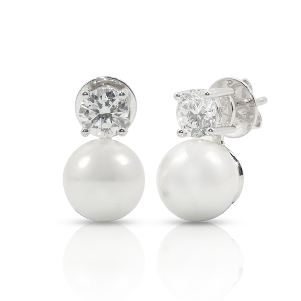 Pearl Radiance Diamond Earrings