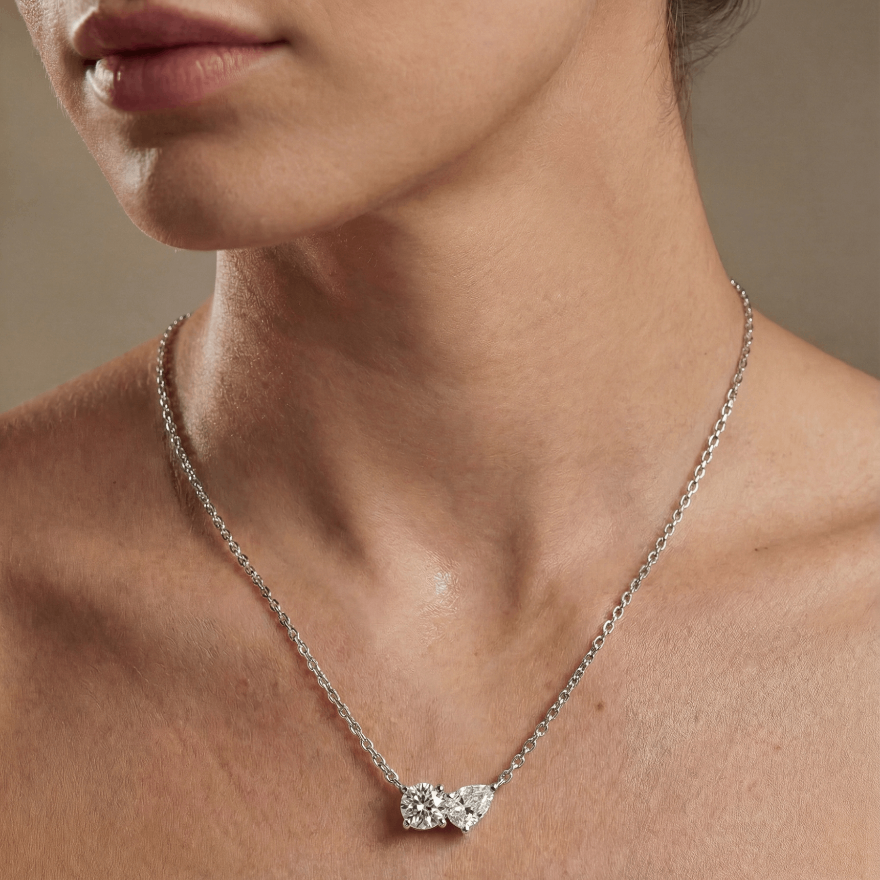 Opulent Duo Brilliance Lab Grown Diamond Pendant