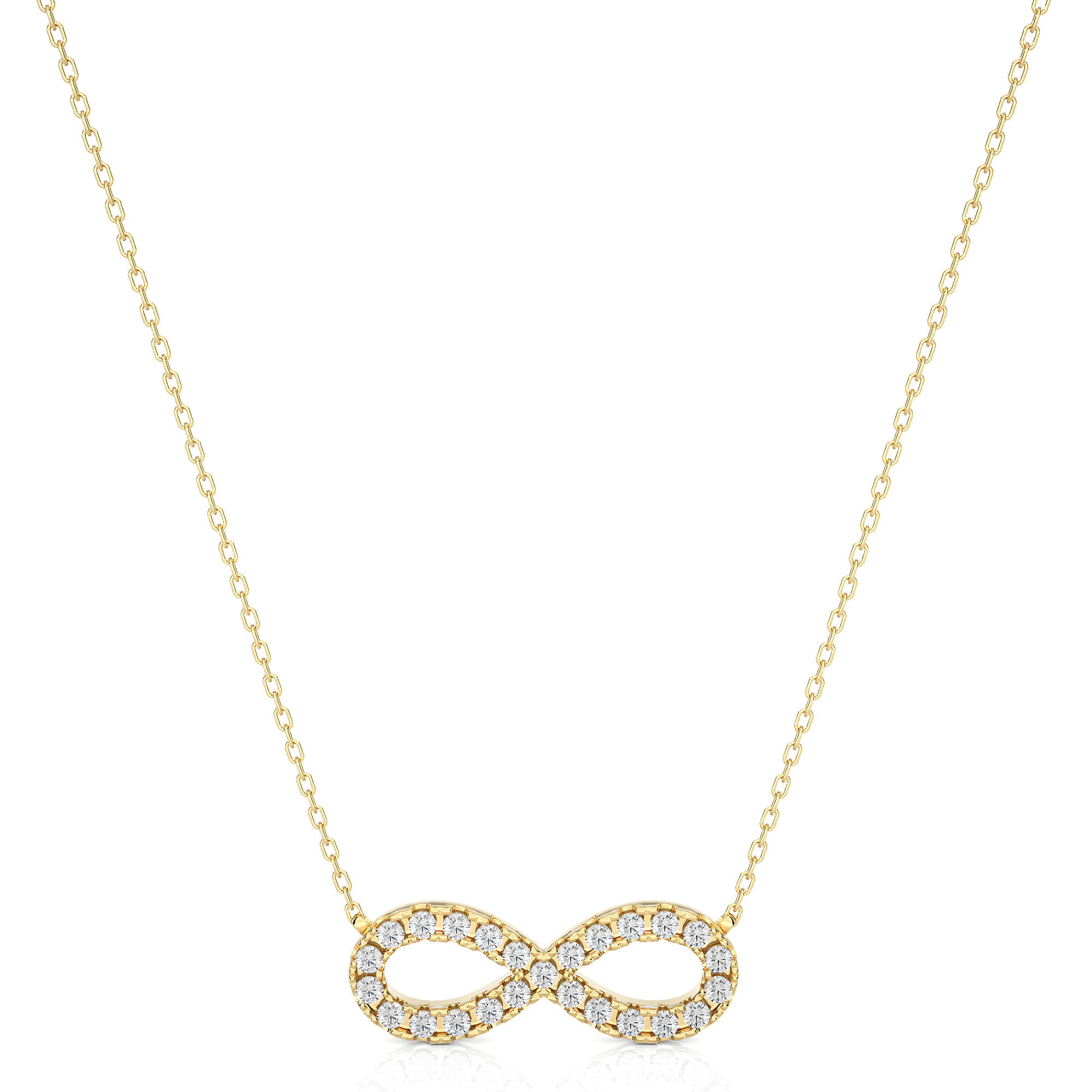 0.39Ct Round Cut Infini Lab Grown Diamond Pendant in 14kt Gold - Blu Diamonds