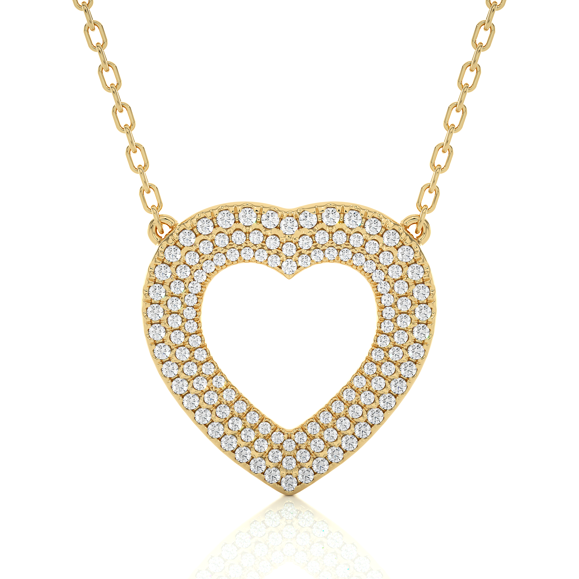 Yellow Gold 0.73Ct Round Cut Diamond Pendant - Blu Diamonds