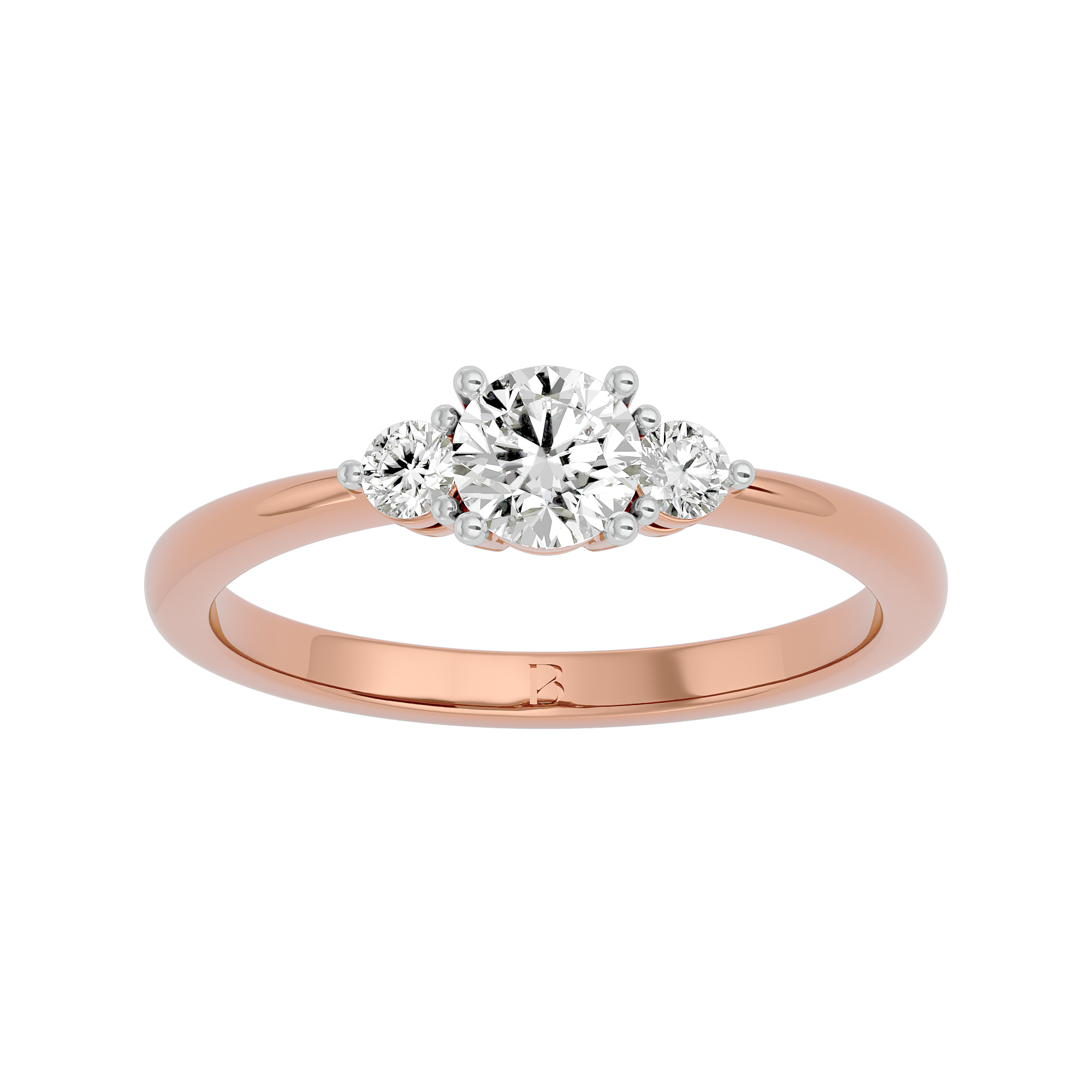 Rose gold solitaire ring by Blu Diamonds