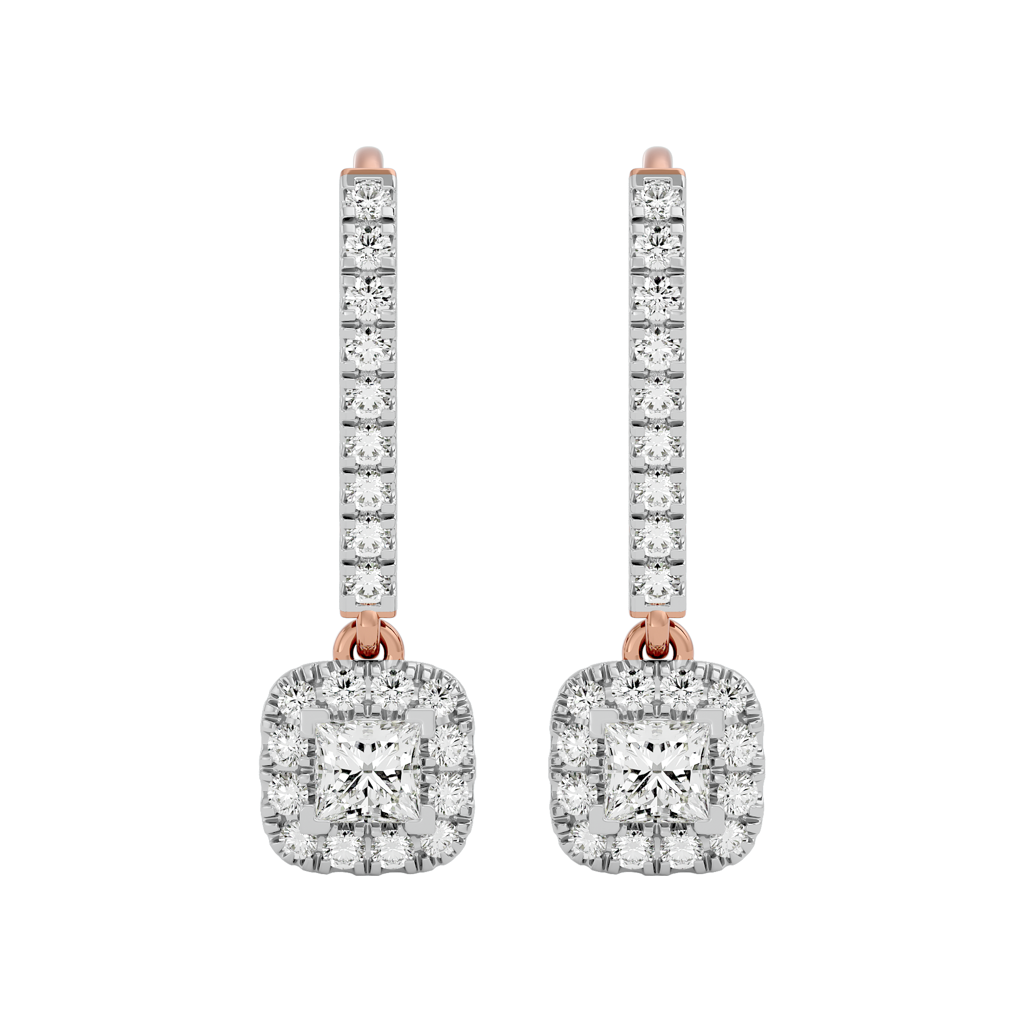 Timeless Princess Solitaire Lab Grown Diamond Earrings