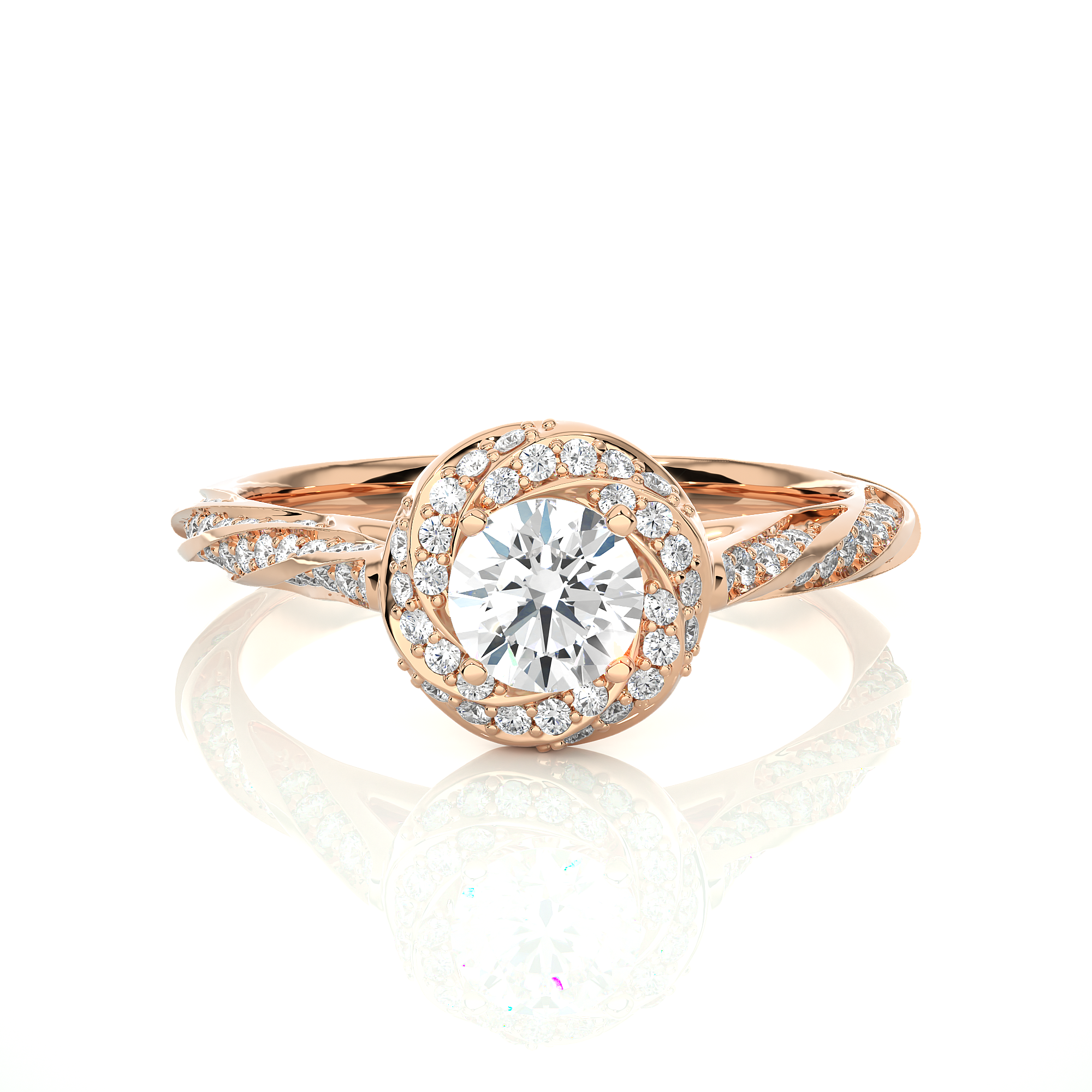 Gyre Solitaire Lab Grown Diamond Ring