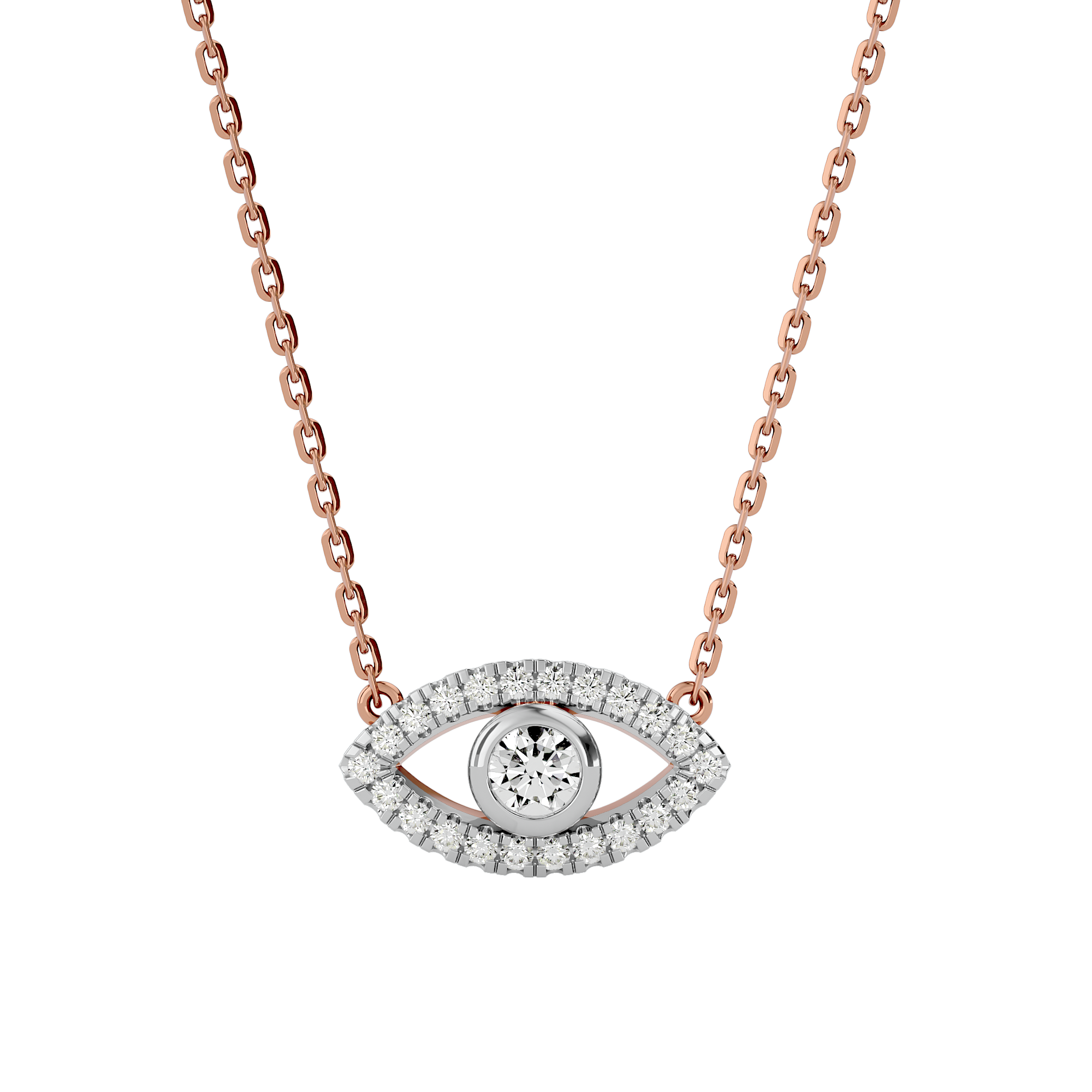 Evil Eye Solitaire Lab Grown Diamond Pendant