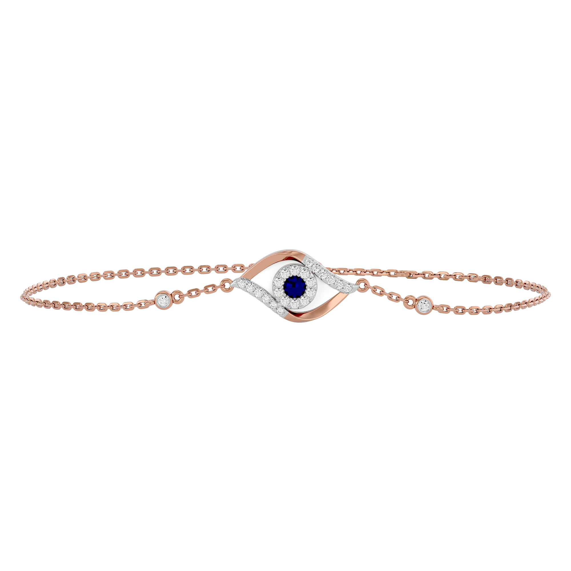 Ethereal Evil Eye Lab Grown Diamond Bracelet