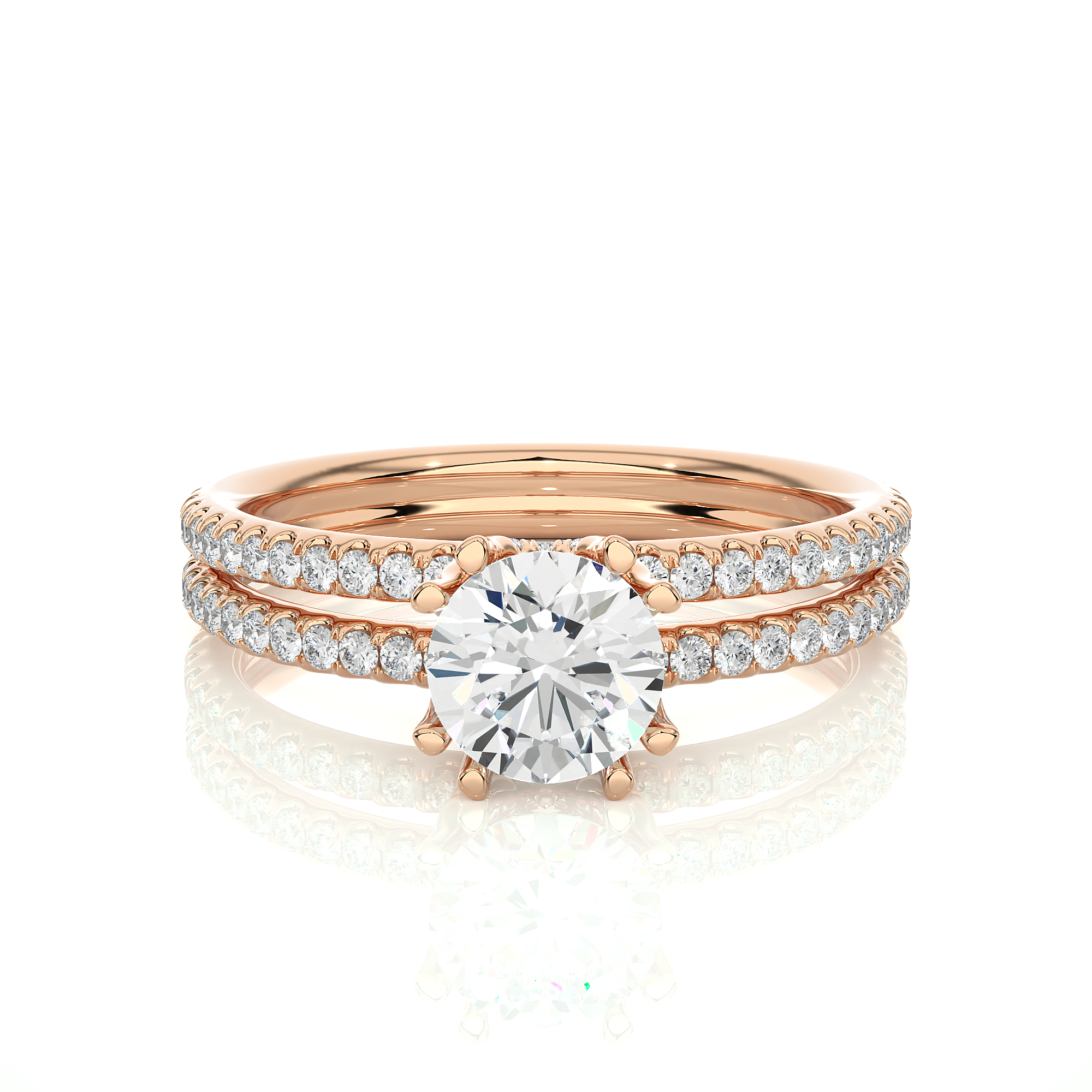 Love Song Rose Solitaire Lab Grown Diamond Ring