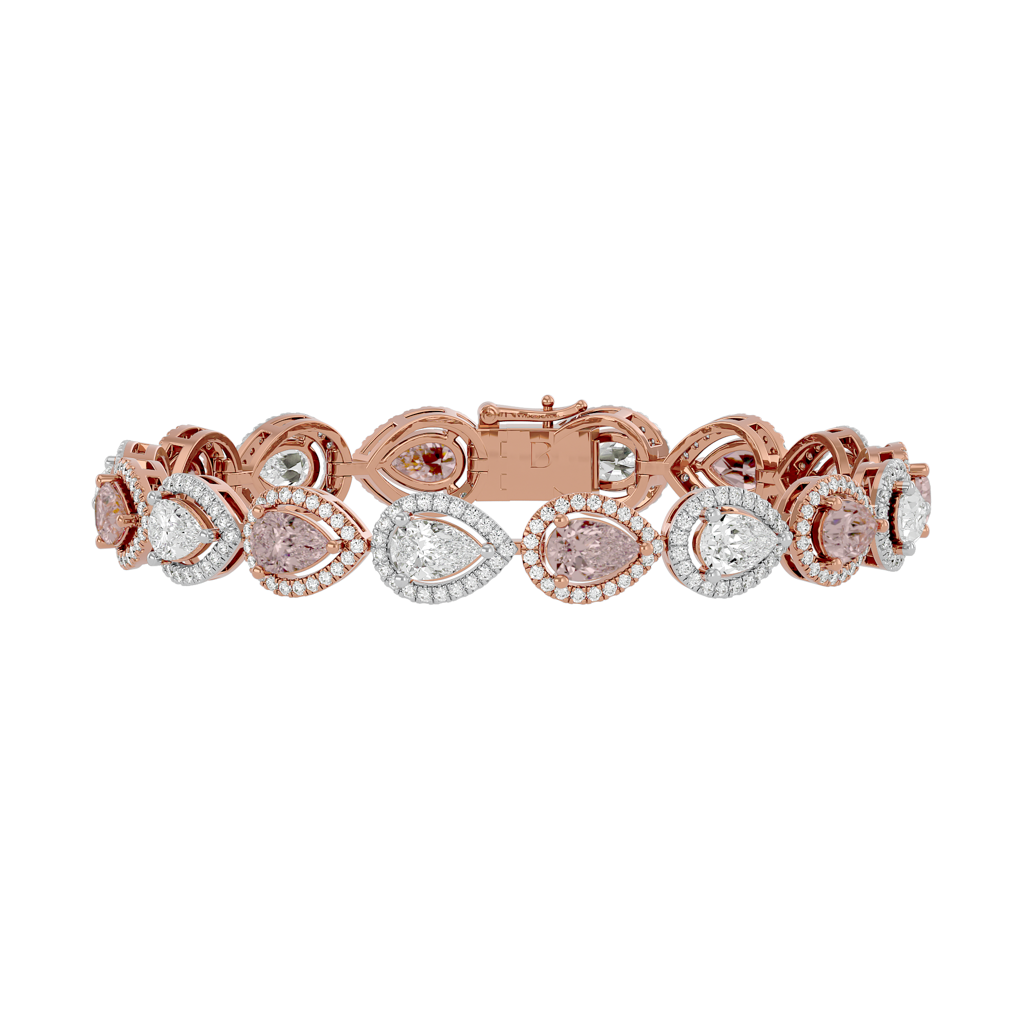 Rose Gold Pink Paradise Diamond Bracelet