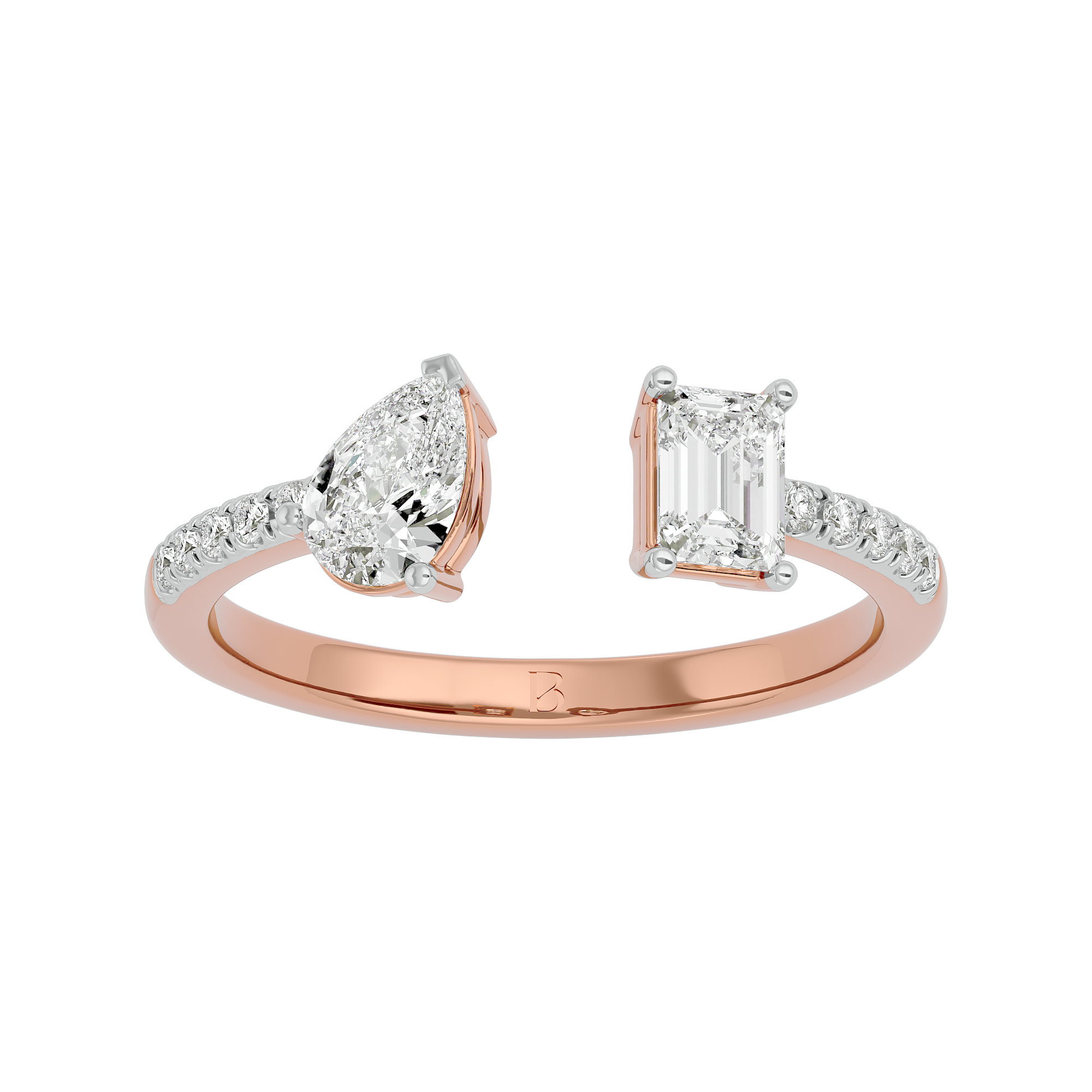 Solitaire Lab Grown Diamond Ring in Rose Gold 