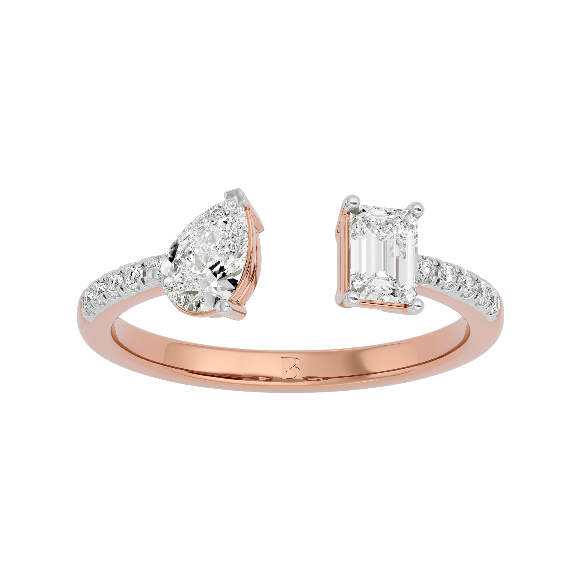 Solitaire Lab Grown Diamond Ring in Rose Gold