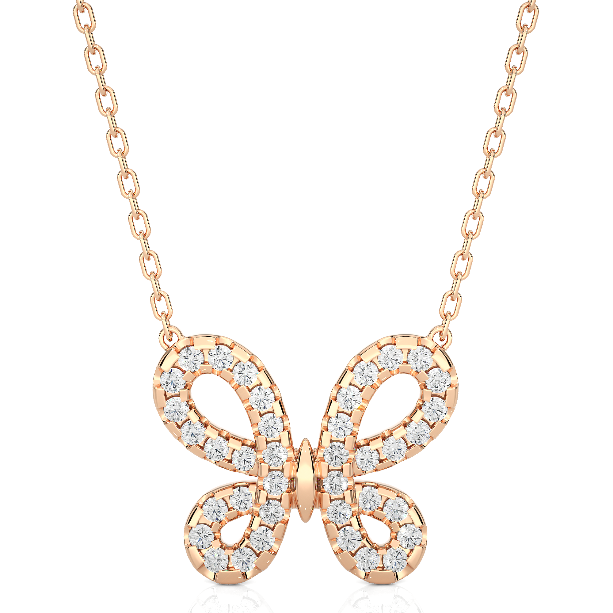 0.31Ct Round Cut Diamond Pendant in 14kt Gold - Blu Diamonds