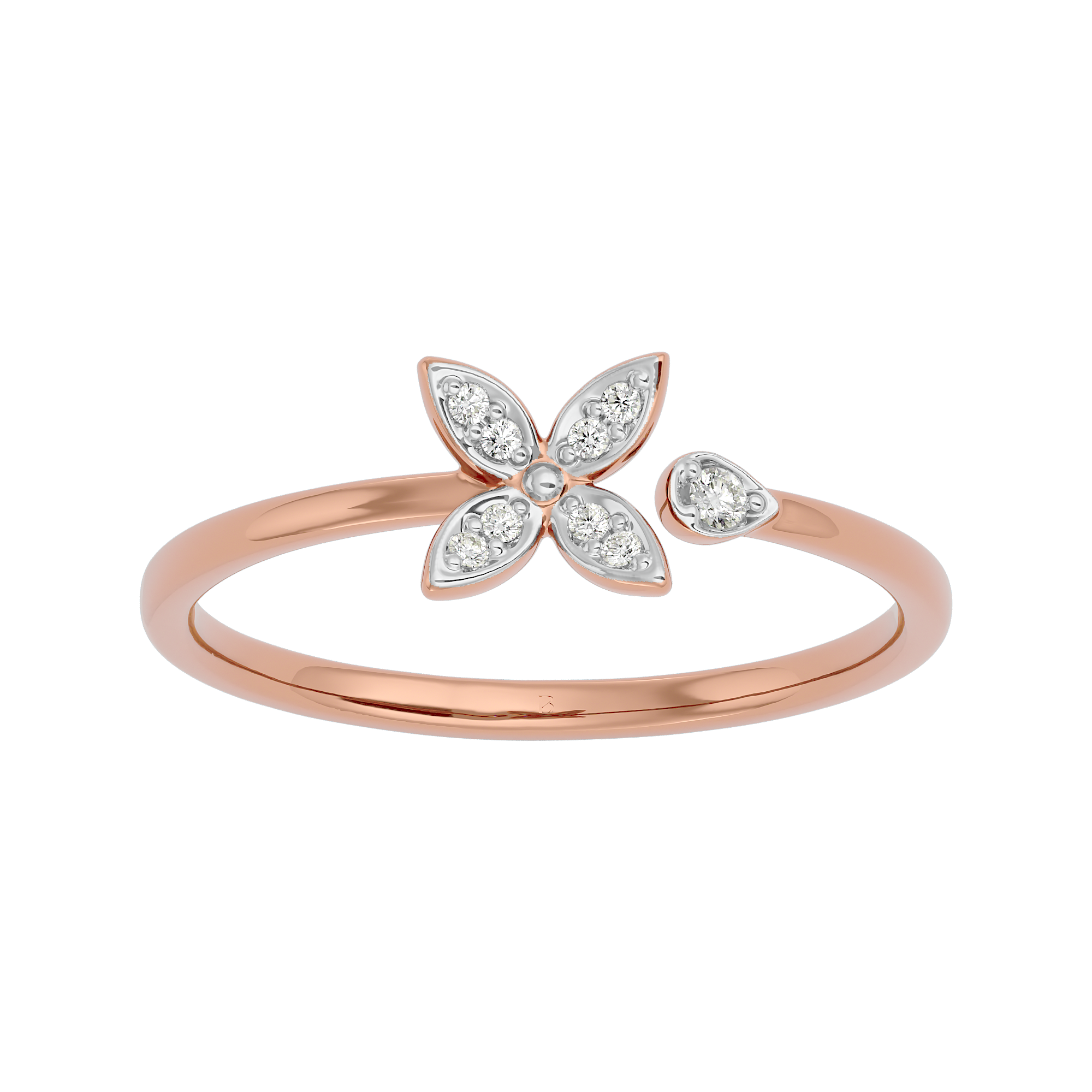 Rose Gold 0.87Ct Daily Wear Diamond Ring - Blu Diamonds