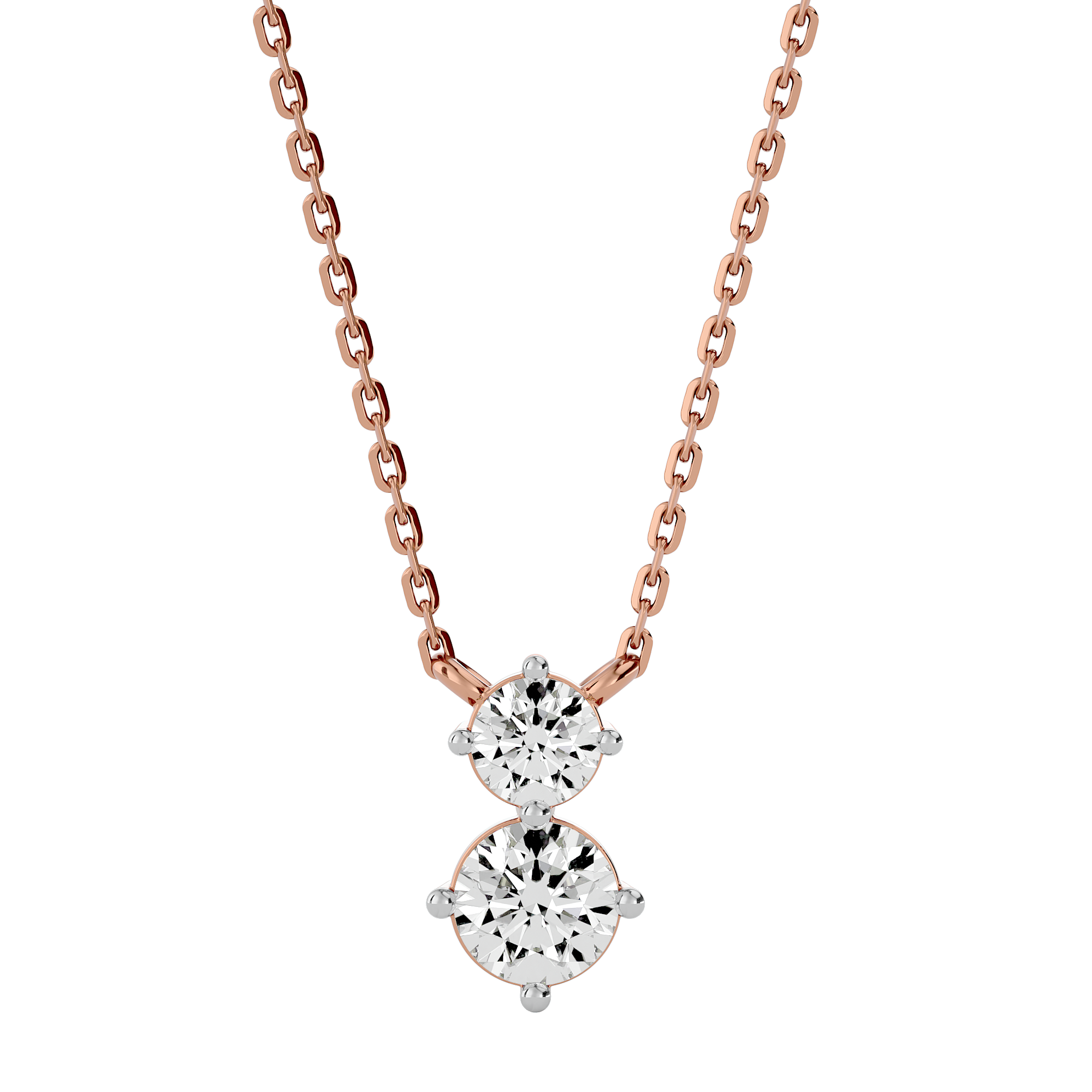 Double Brilliance Solitaire Lab Grown Diamond Pendant