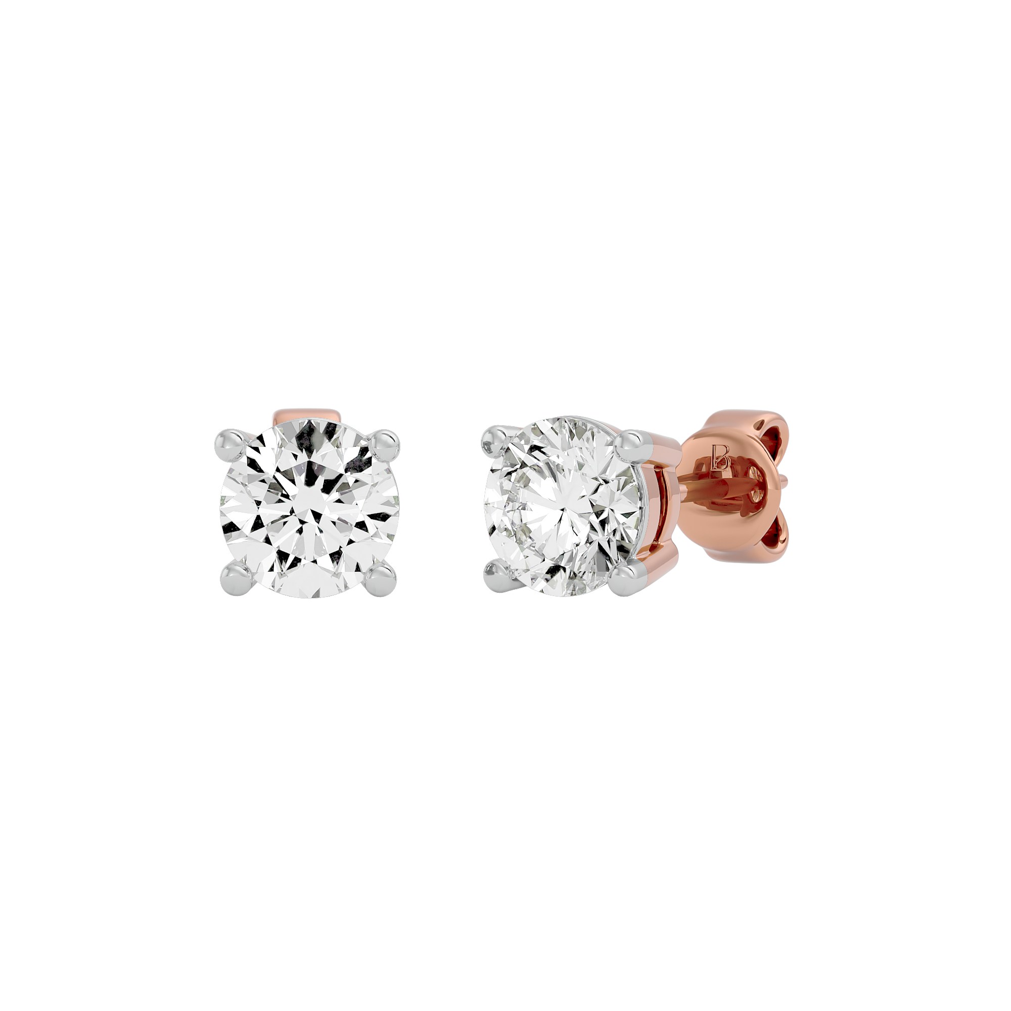 Timeless Elegance Solitaire Lab Grown Diamond Earrings