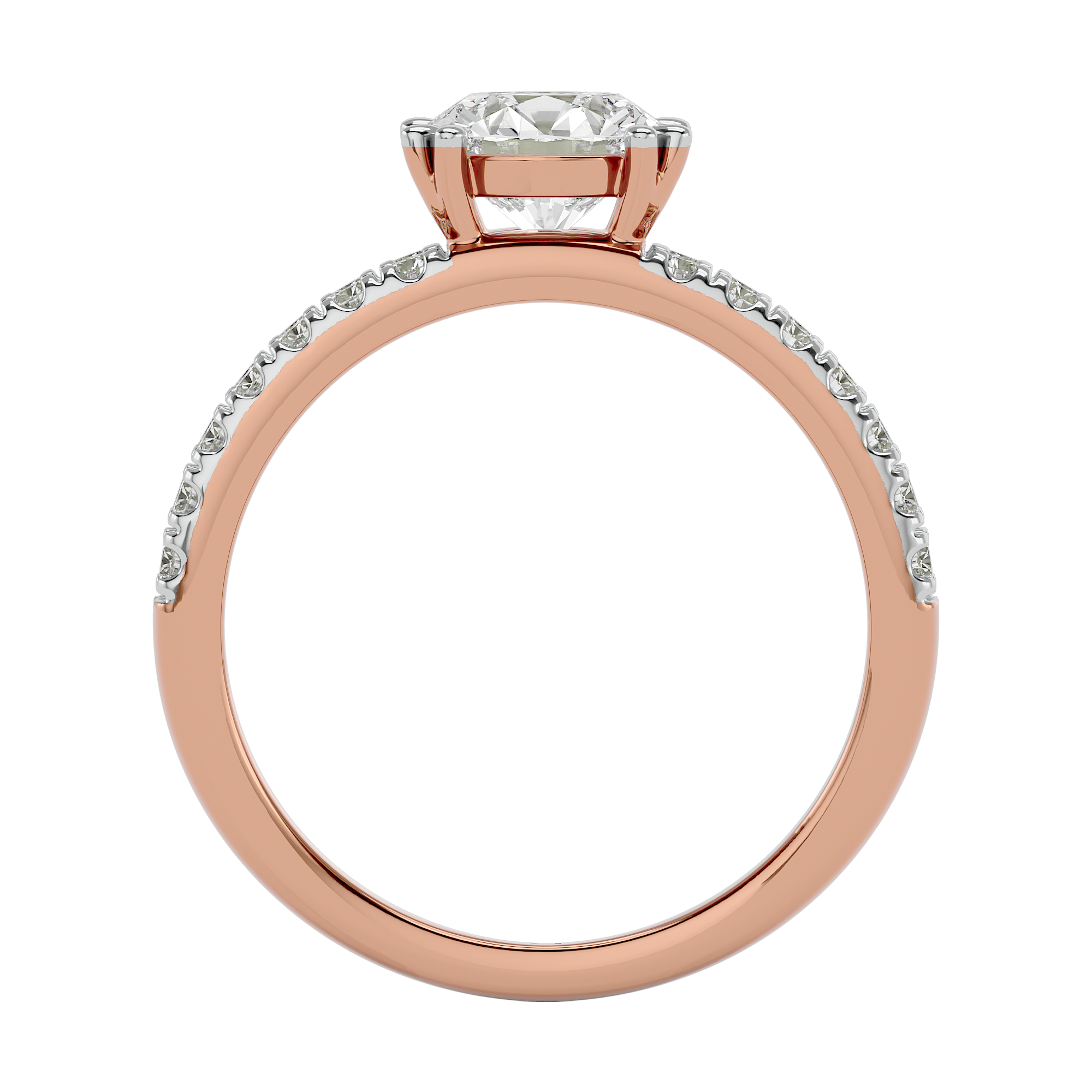 Solitaire Lab Grown Diamond Ring - 14 KT Rose Gold