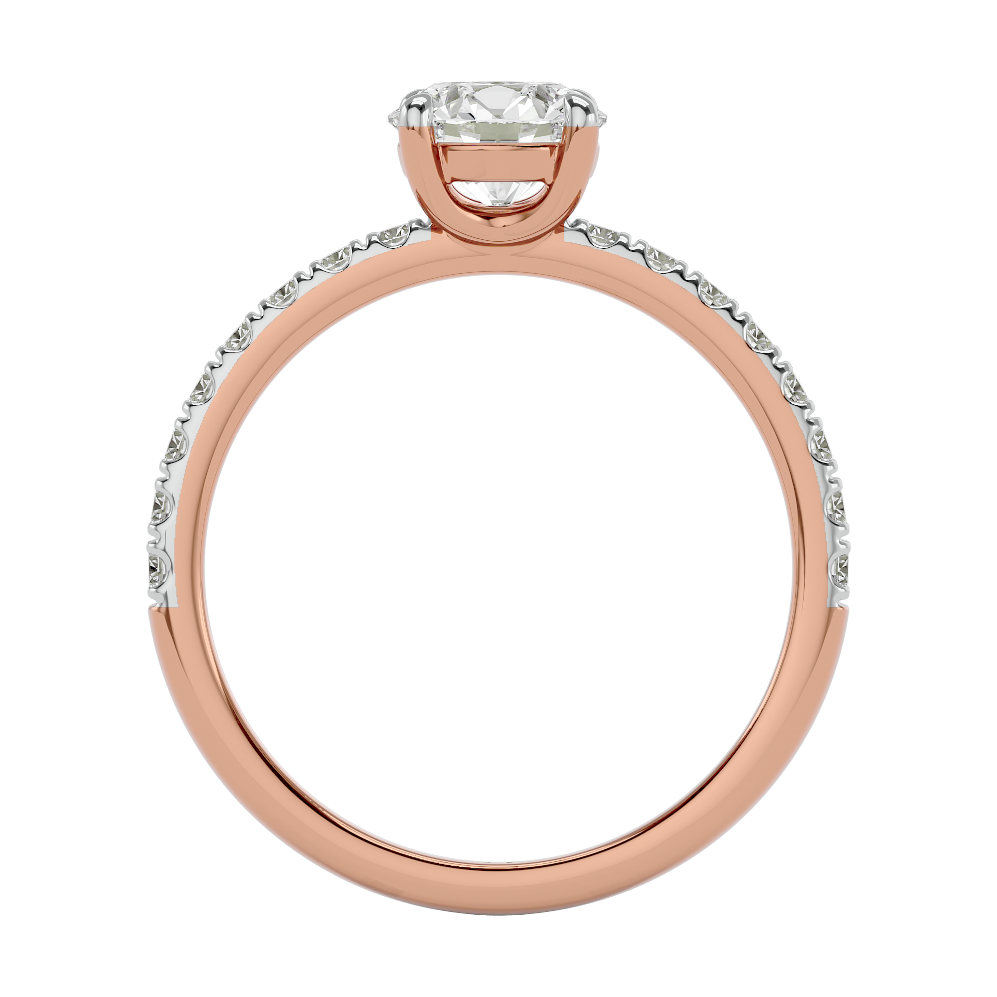 14Kt Rose Gold - Timeless Solitaire Lab Grown Diamond Ring- Blu Diamonds