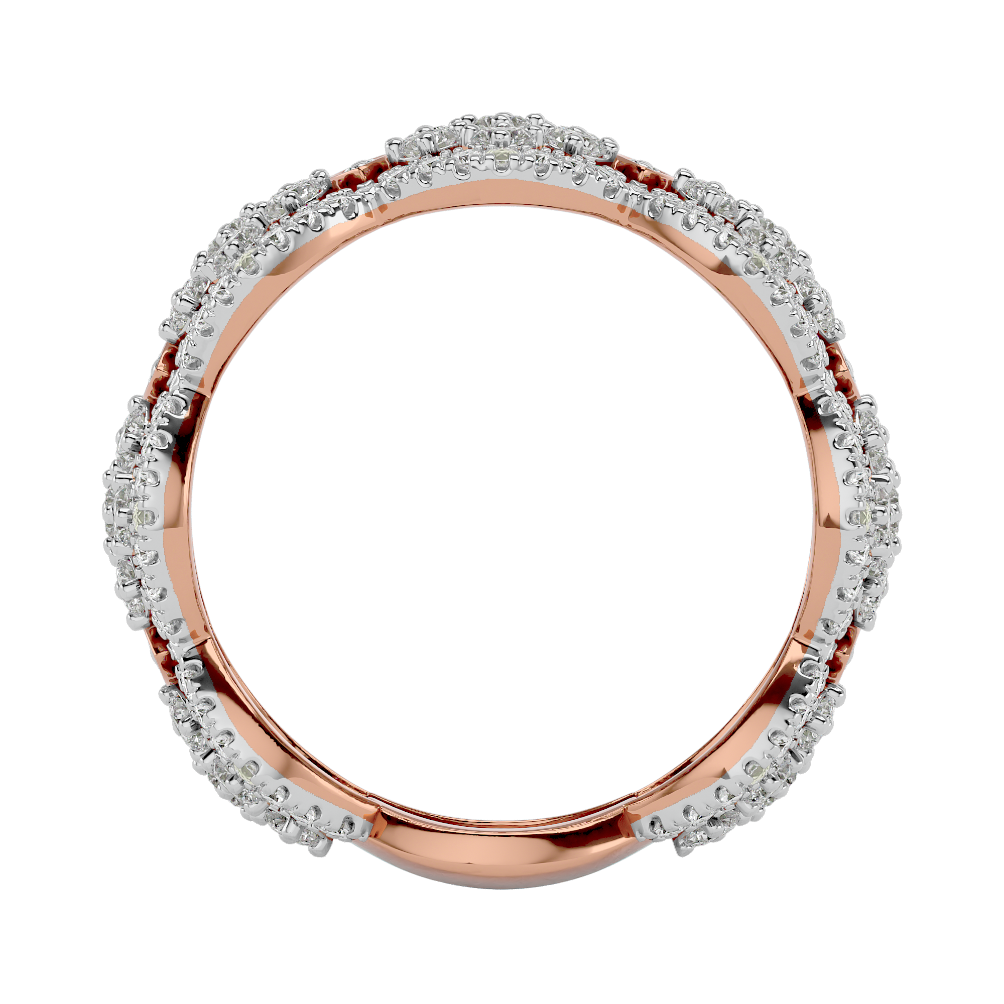 1 Carat Eternity Diamond Ring in 14KT Rose Gold - Blu Diamonds