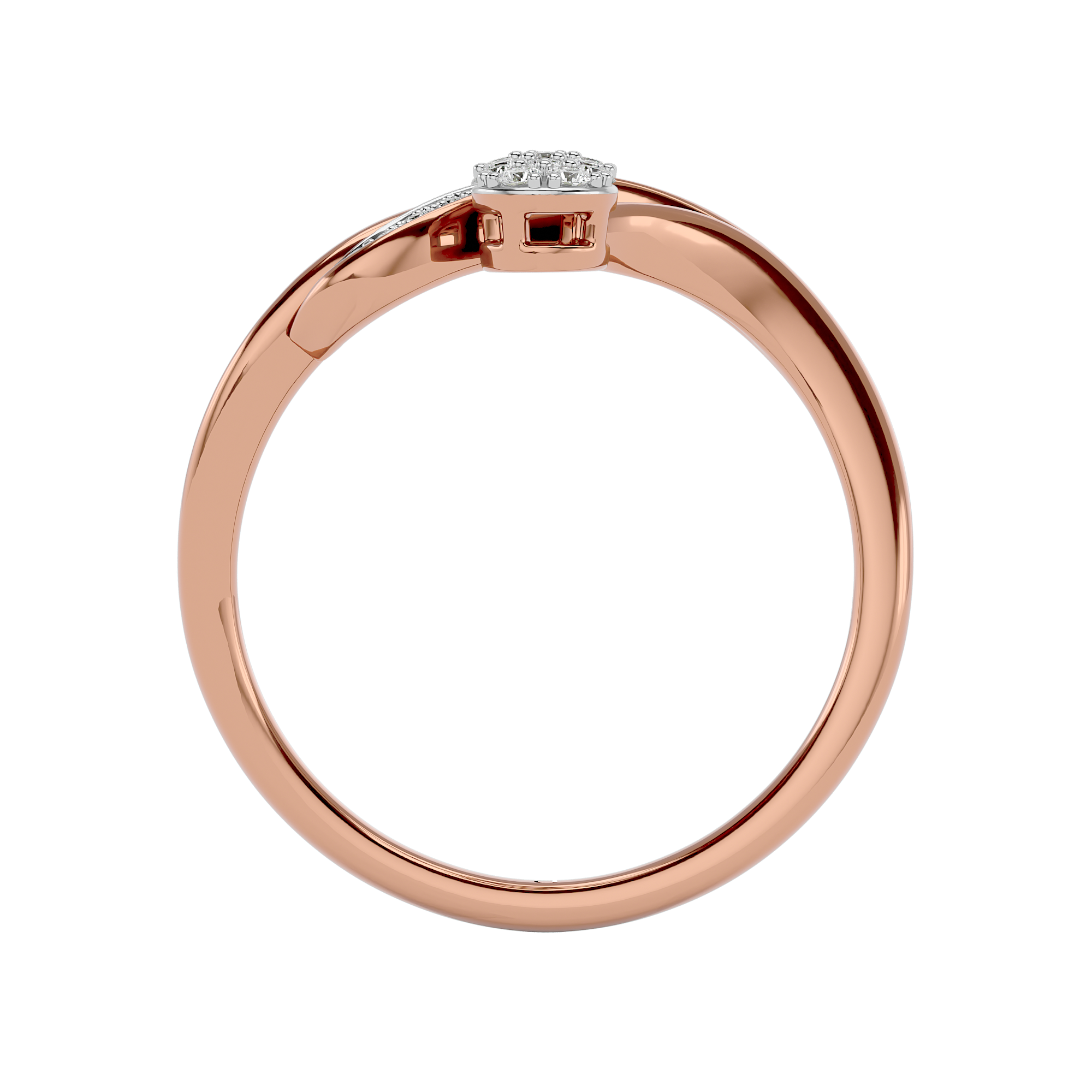 Rose Gold 0.14 Ct Eternity Diamond Ring - Blu Diamonds