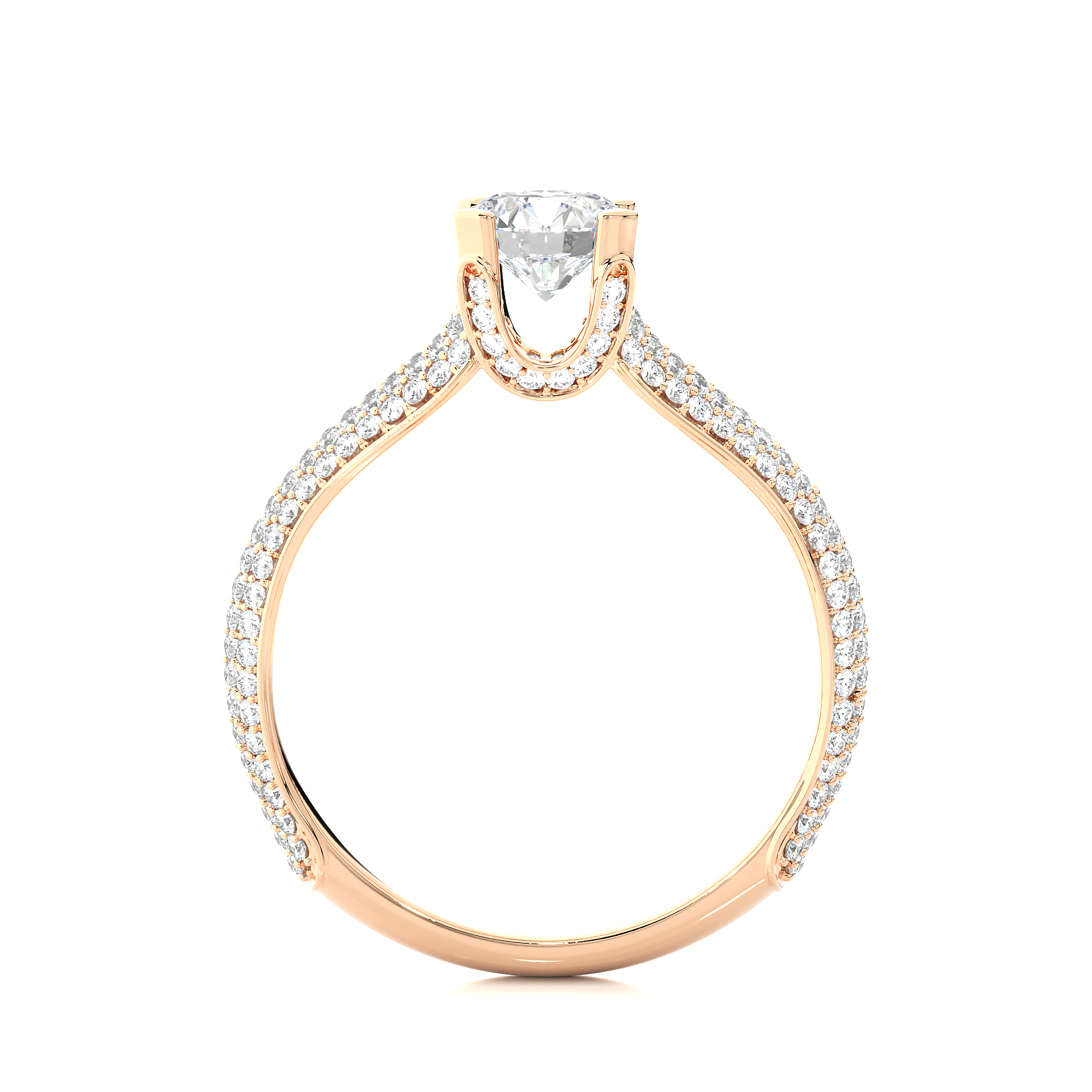 Crystal Crest Solitaire Lab Grown Diamond Ring