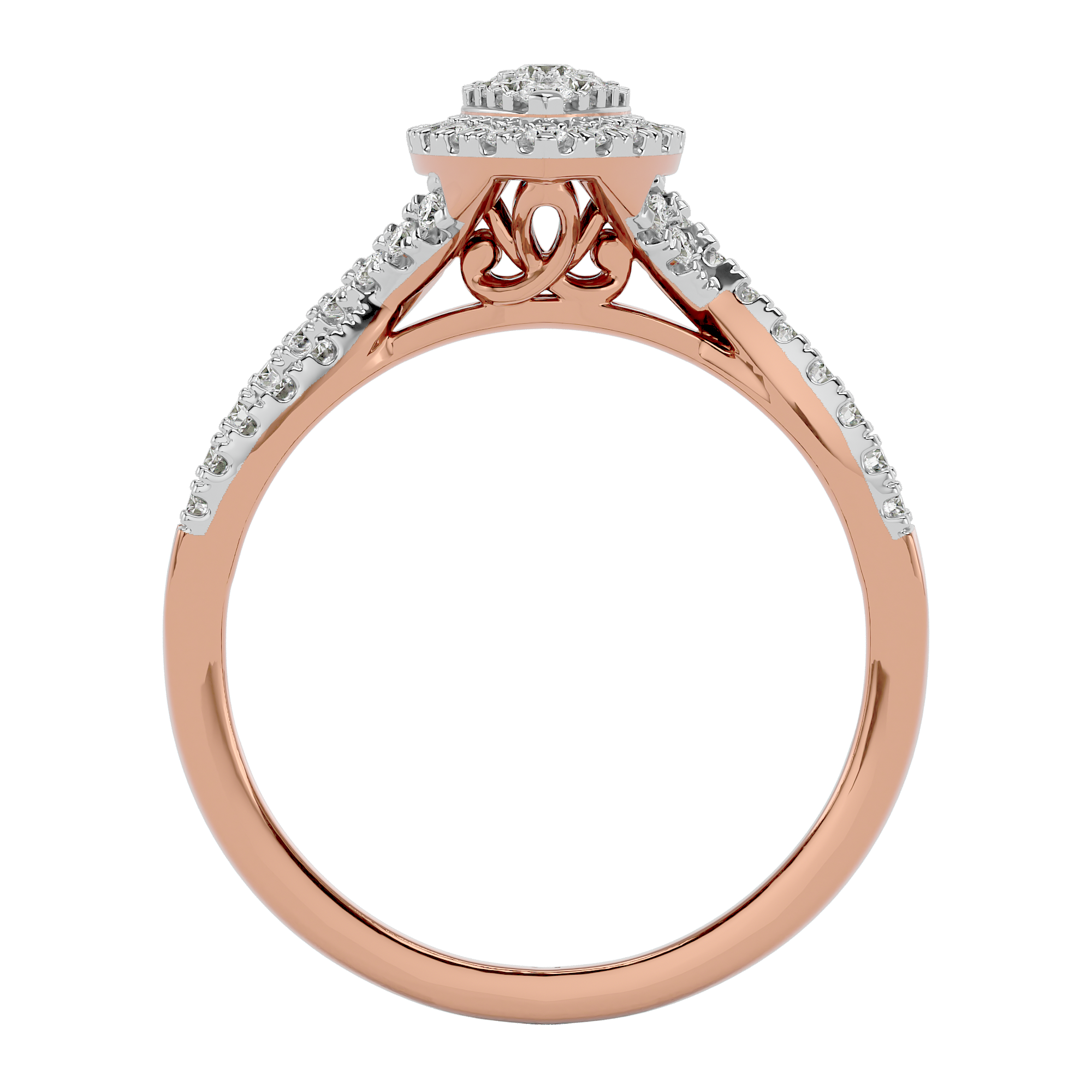 0.55-carat Lab Grown Diamond Engagement Ring in Rose Gold - Blu Diamonds