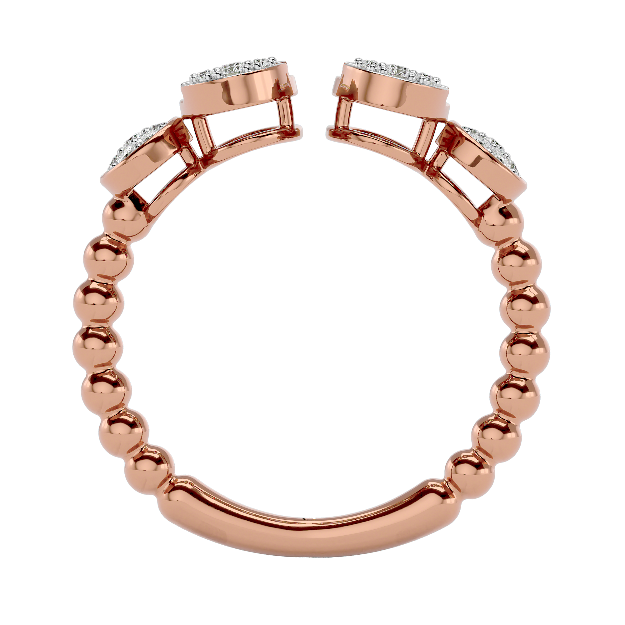 14Kt Rose Gold Diamond Promise Ring