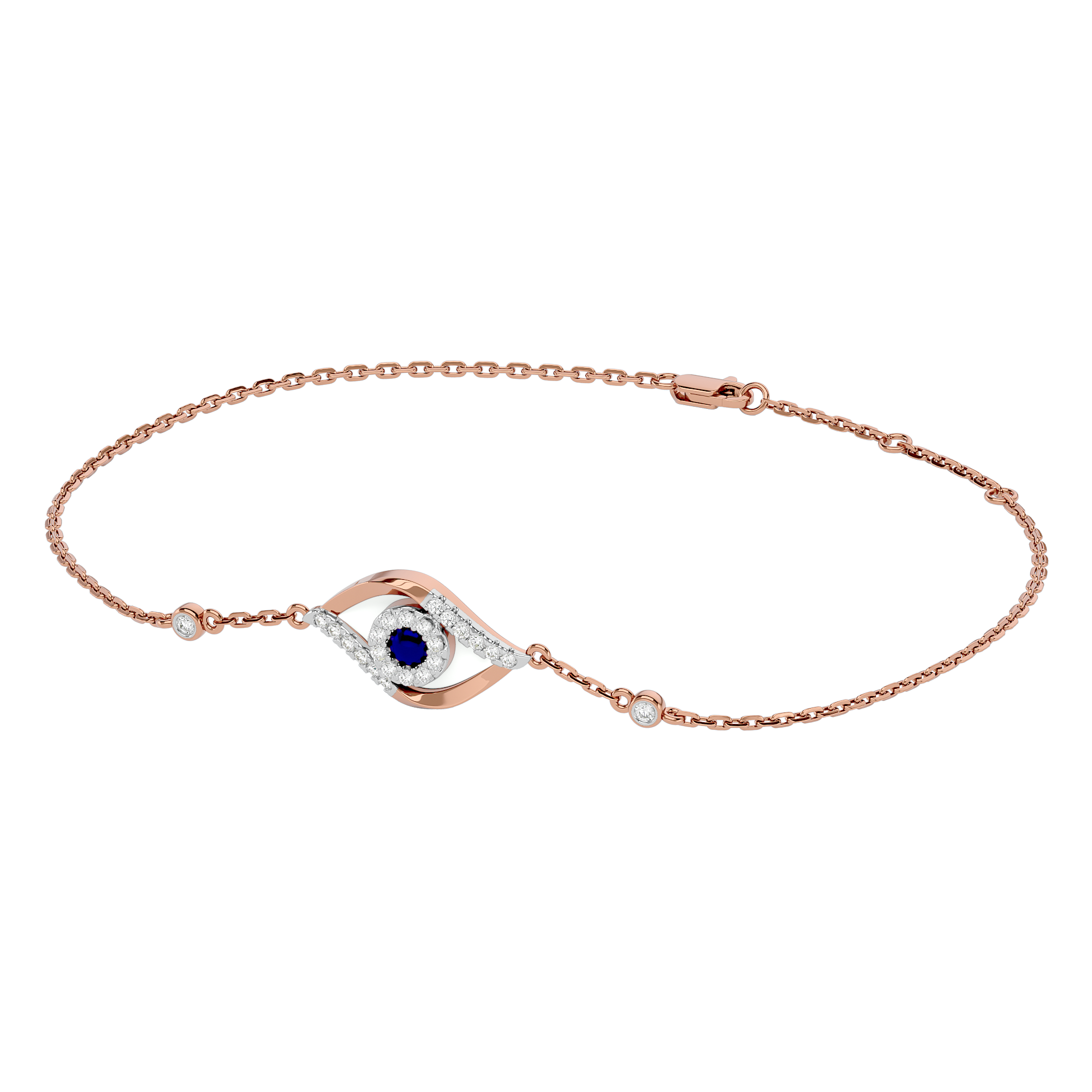 Ethereal Evil Eye Lab Grown Diamond Bracelet