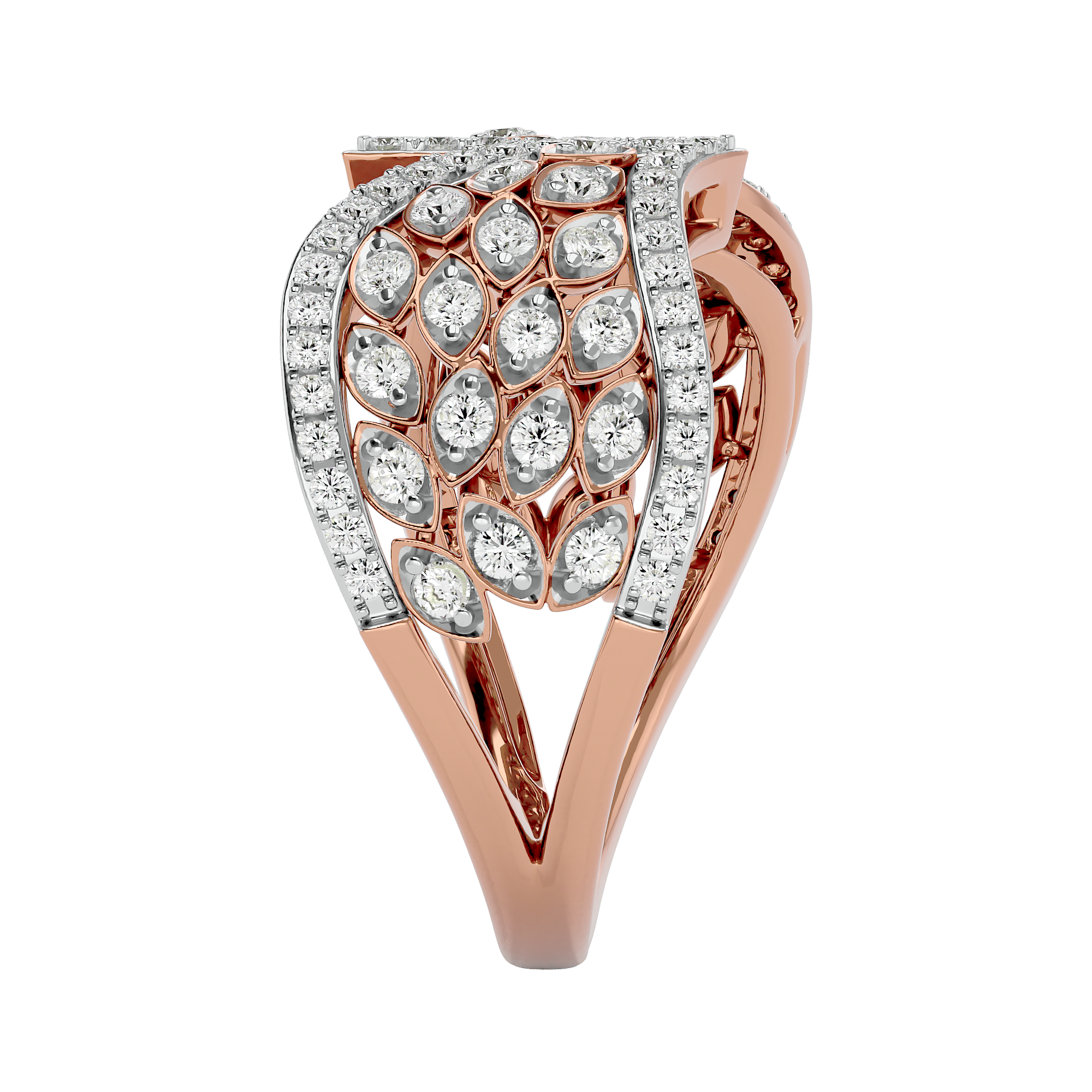 0.95 Carat Diamond Ring in Rose Gold - Blu Diamonds