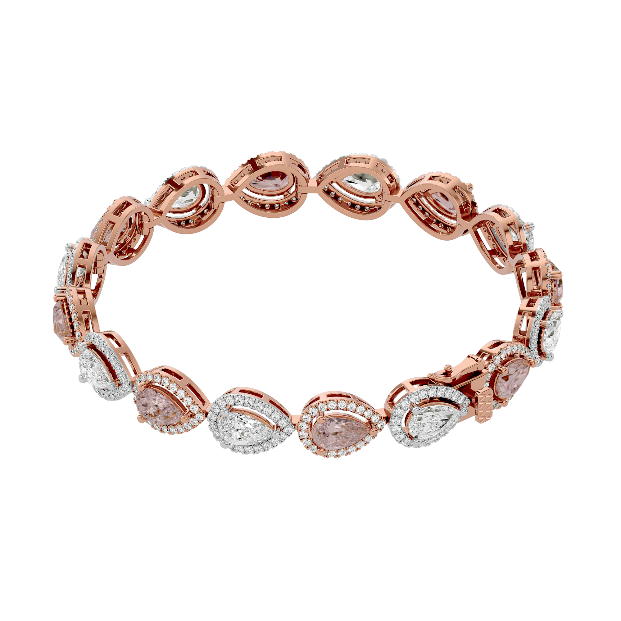 Rose Gold Pink Paradise Diamond Bracelet