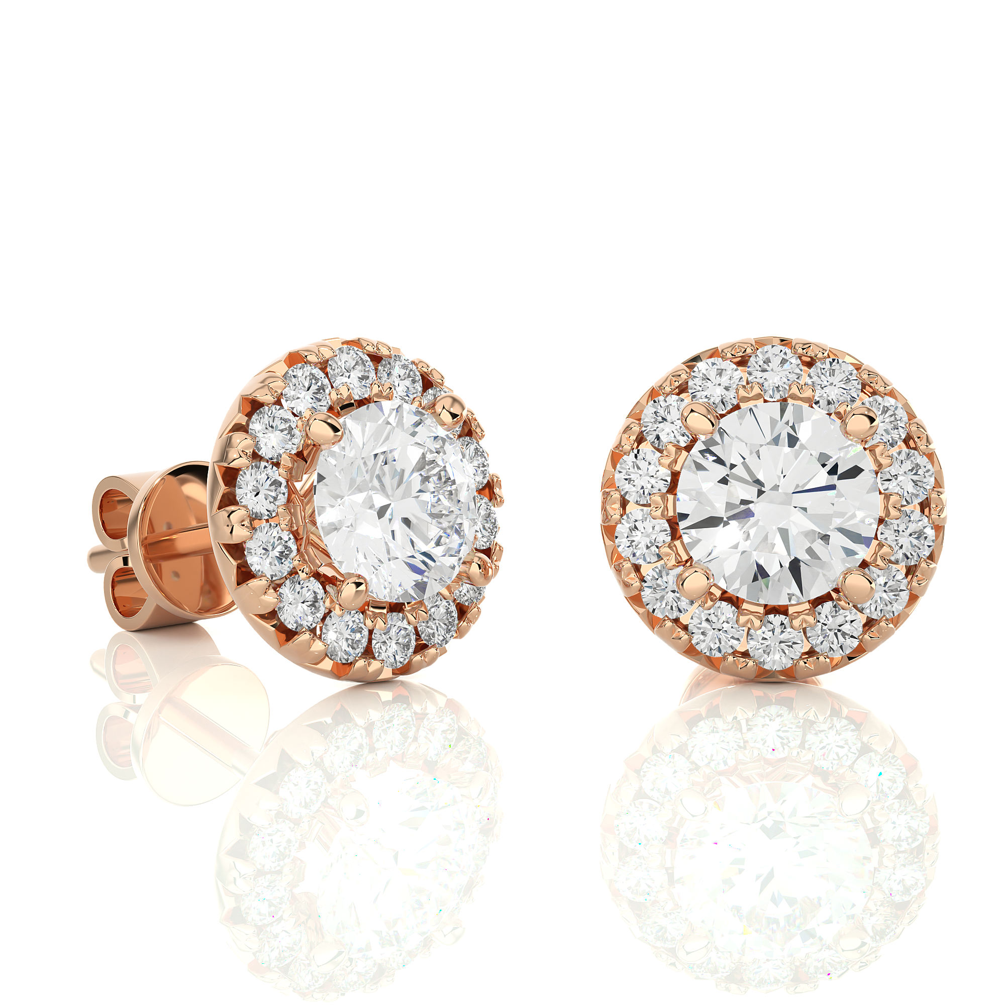 Classic Round Diamond Elegance Earrings