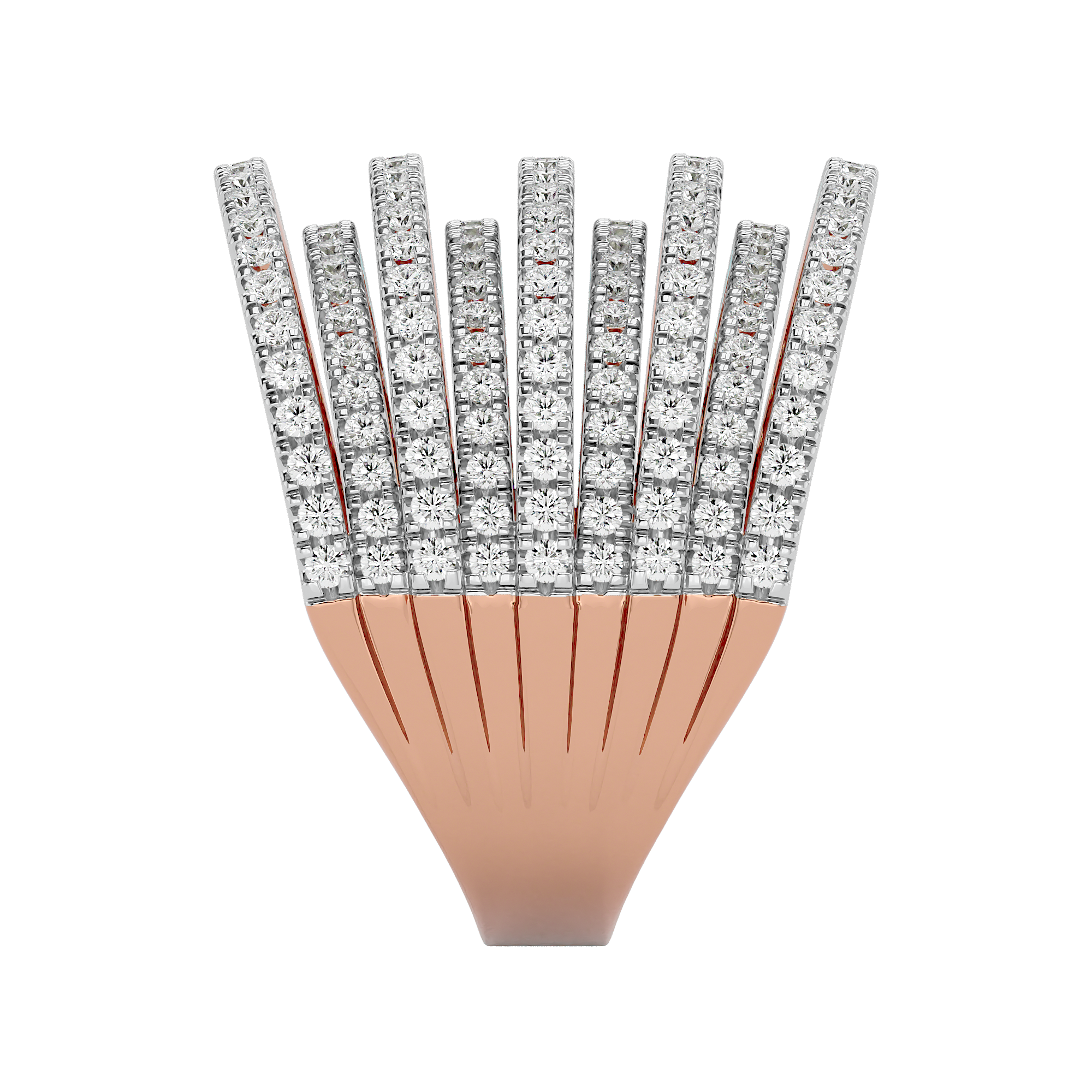 1.47 Ct Wedding Diamond Ring in 14Kt Rose Gold - Blu Diamonds