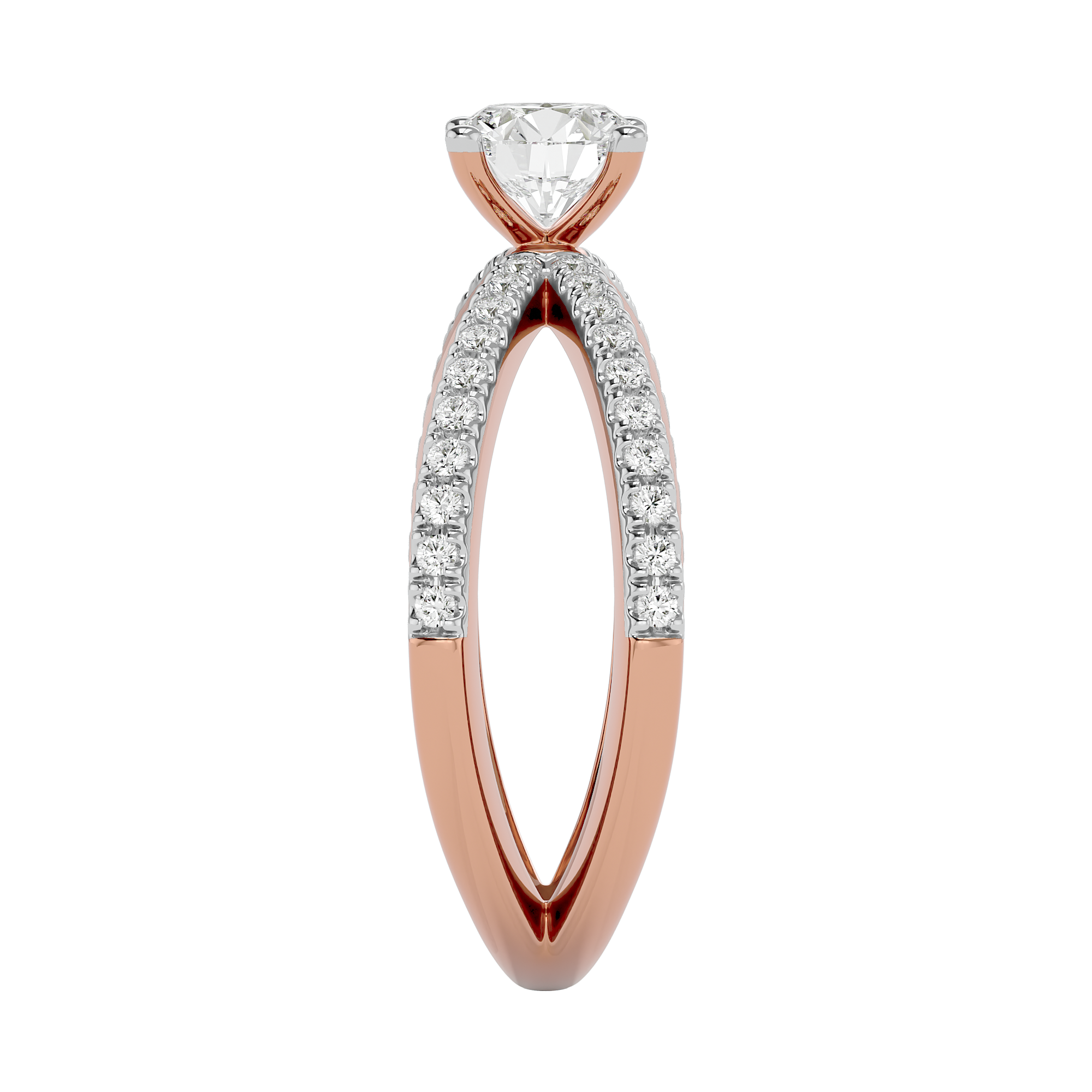 0.75 Carat Solitaire Round Lab Grown Diamond Ring in Rose Gold