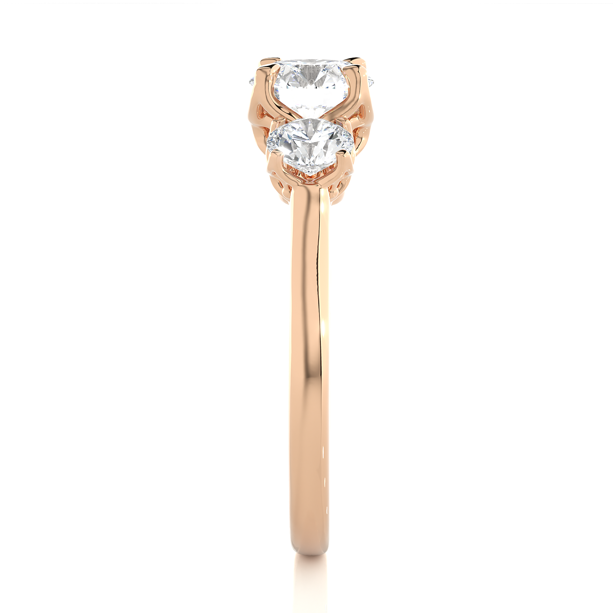 Trinet Solitaire Lab Grown Diamond Ring