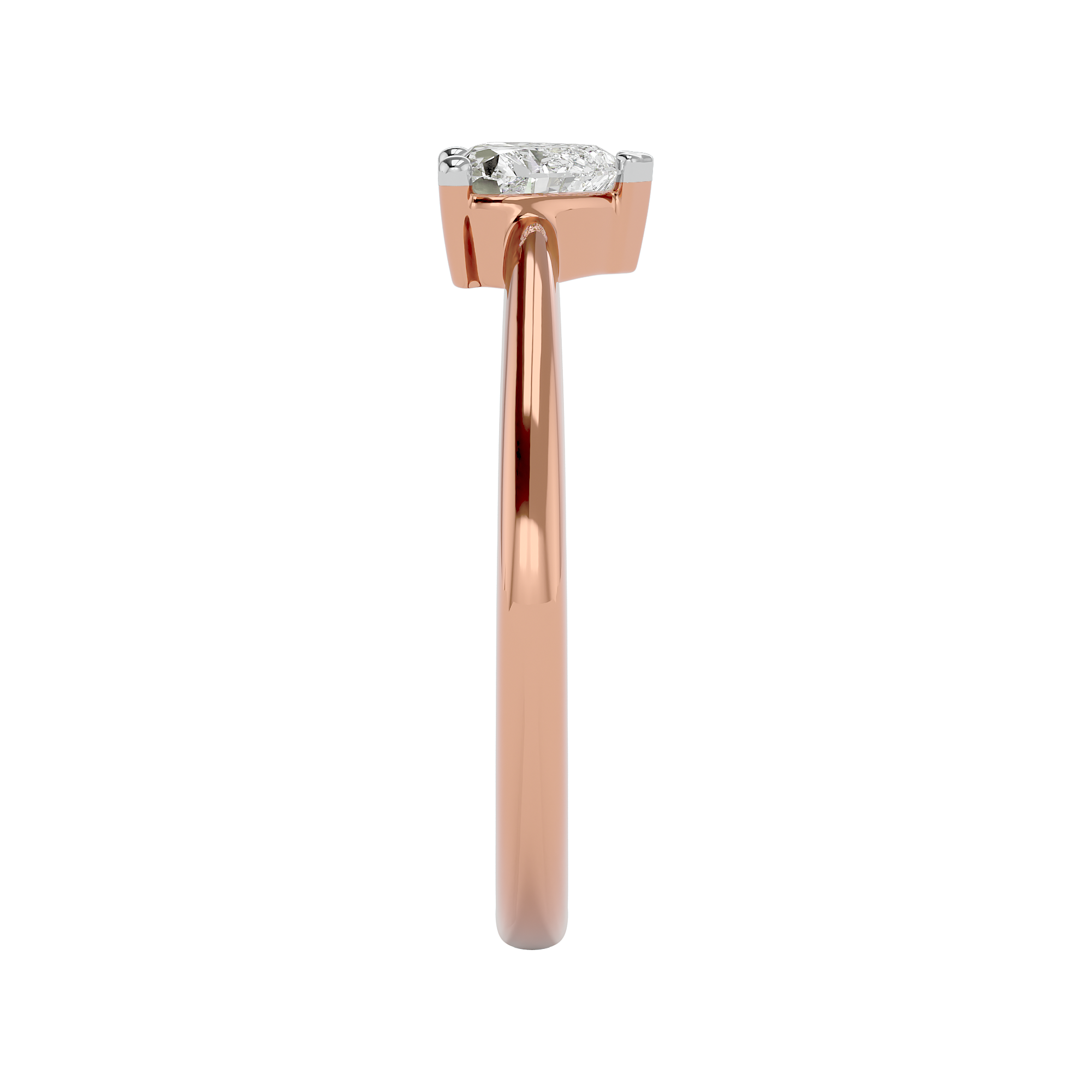 Love Knot Rose Gold Solitaire Lab Grown Diamond Ring