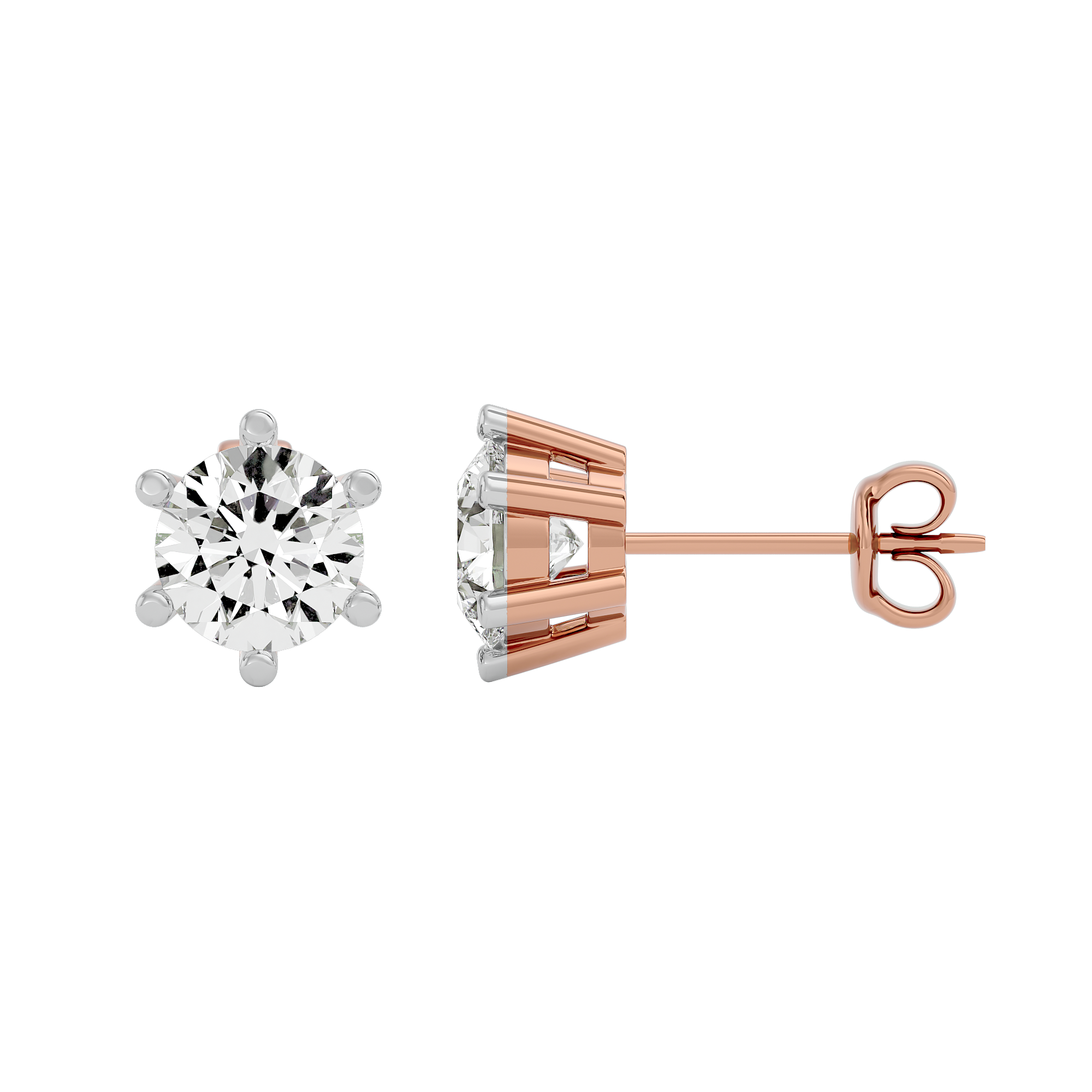 Timeless Allure Solitaire Lab Grown Diamond Earrings