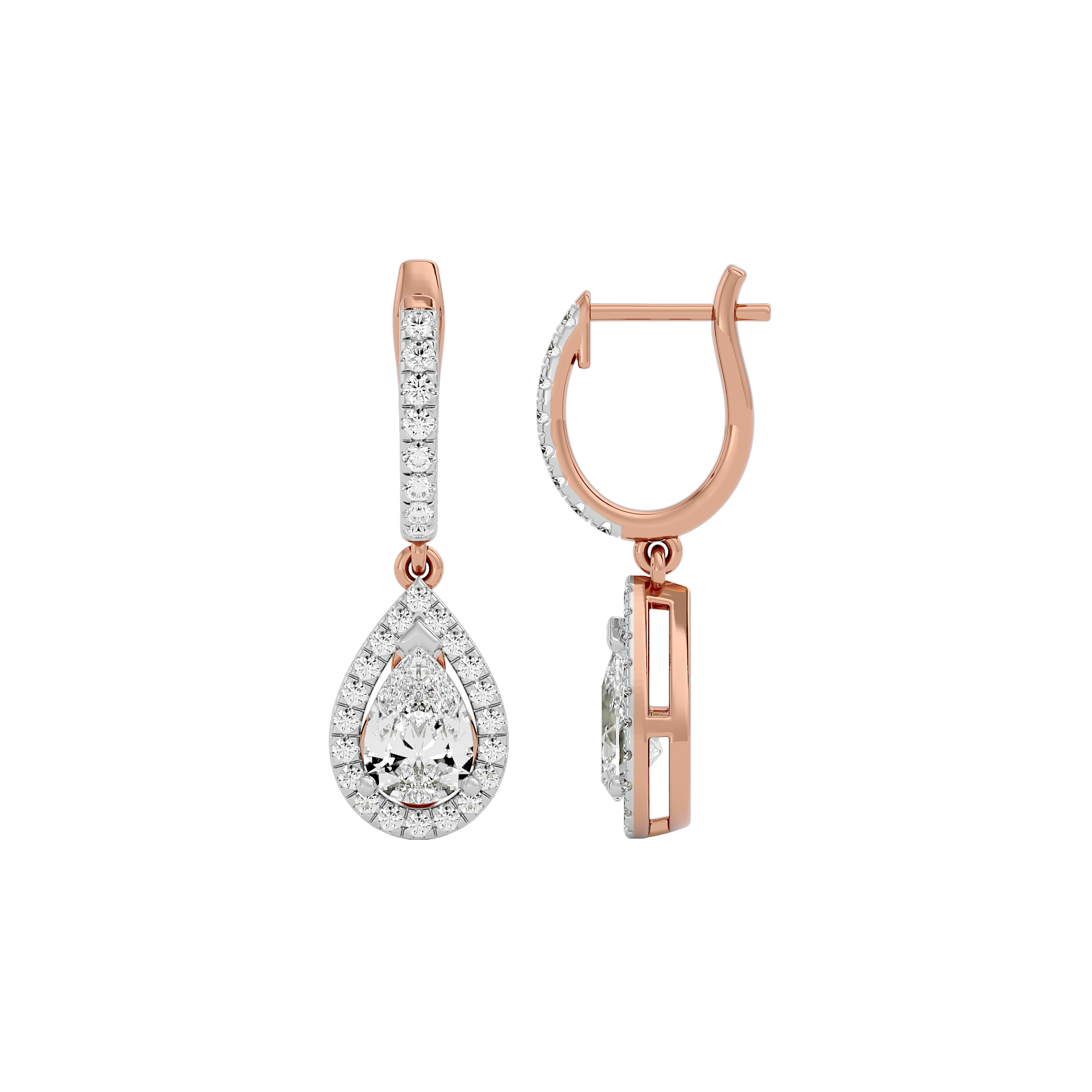 Lustre Pear Lab Grown Diamond Earrings