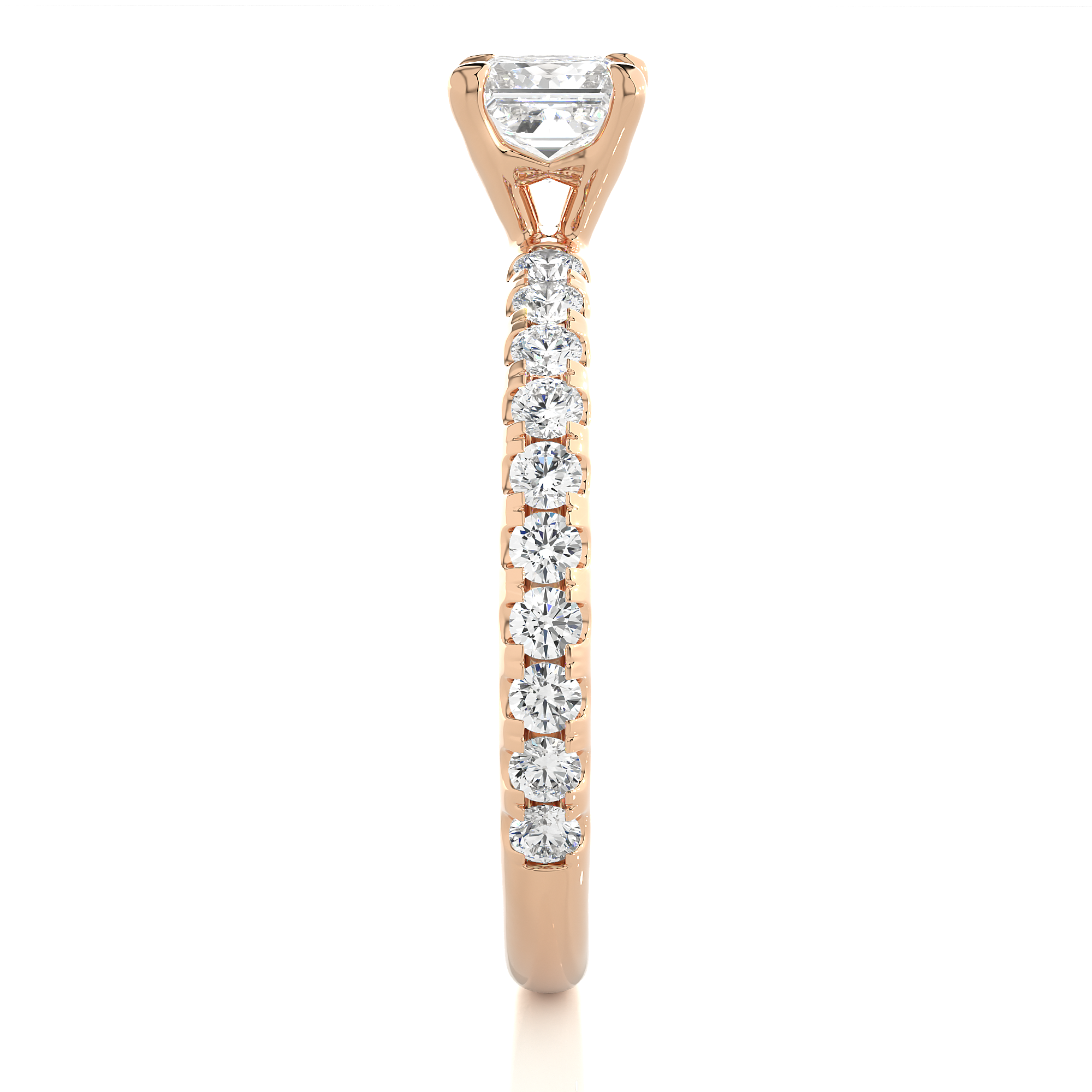 Rose Gold 1.01Ct Solitaire Ring With Round Cut Diamond - Blu Diamonds