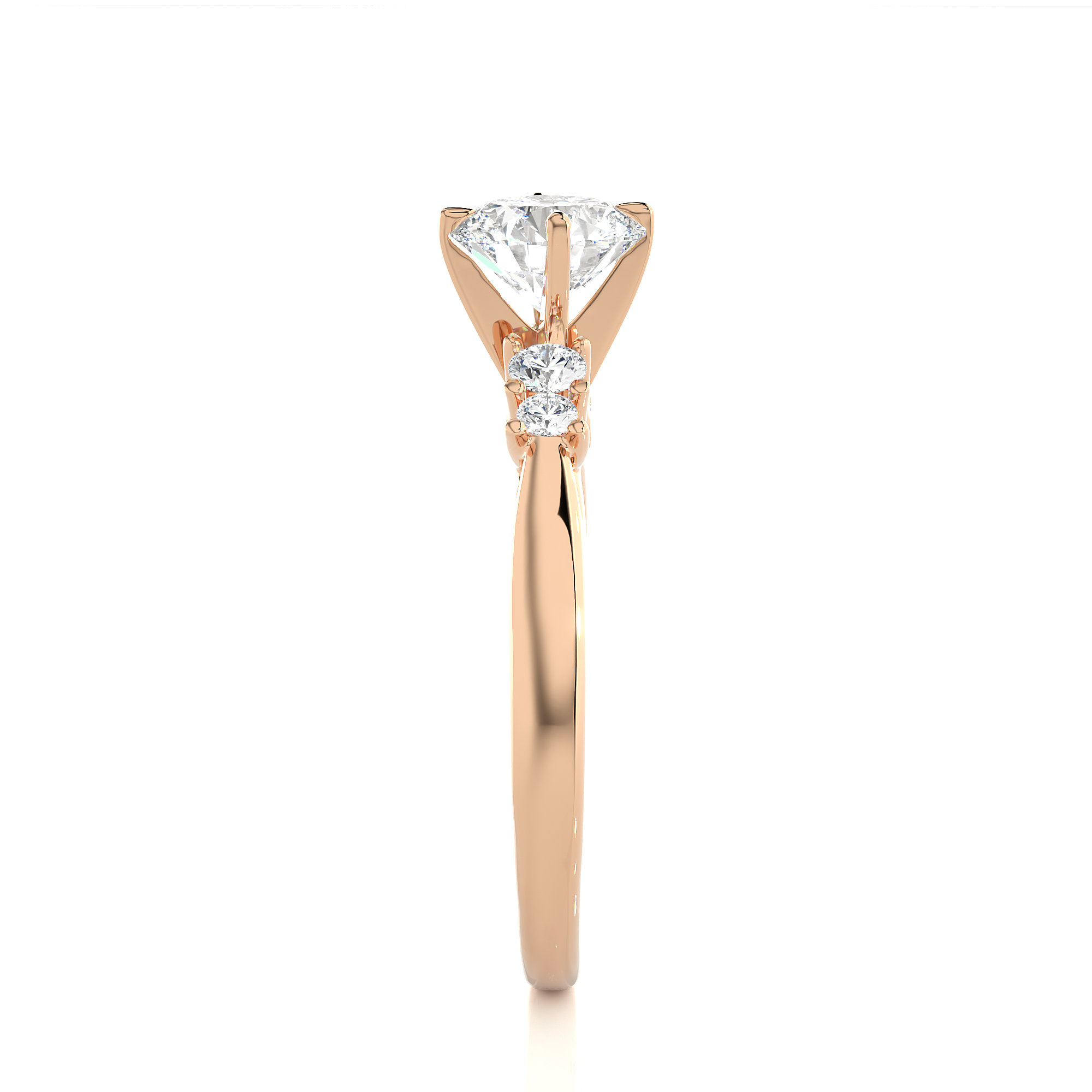 Rose Gold 0.69Ct Solitaire Diamond Astrum Ring - Blu Diamonds
