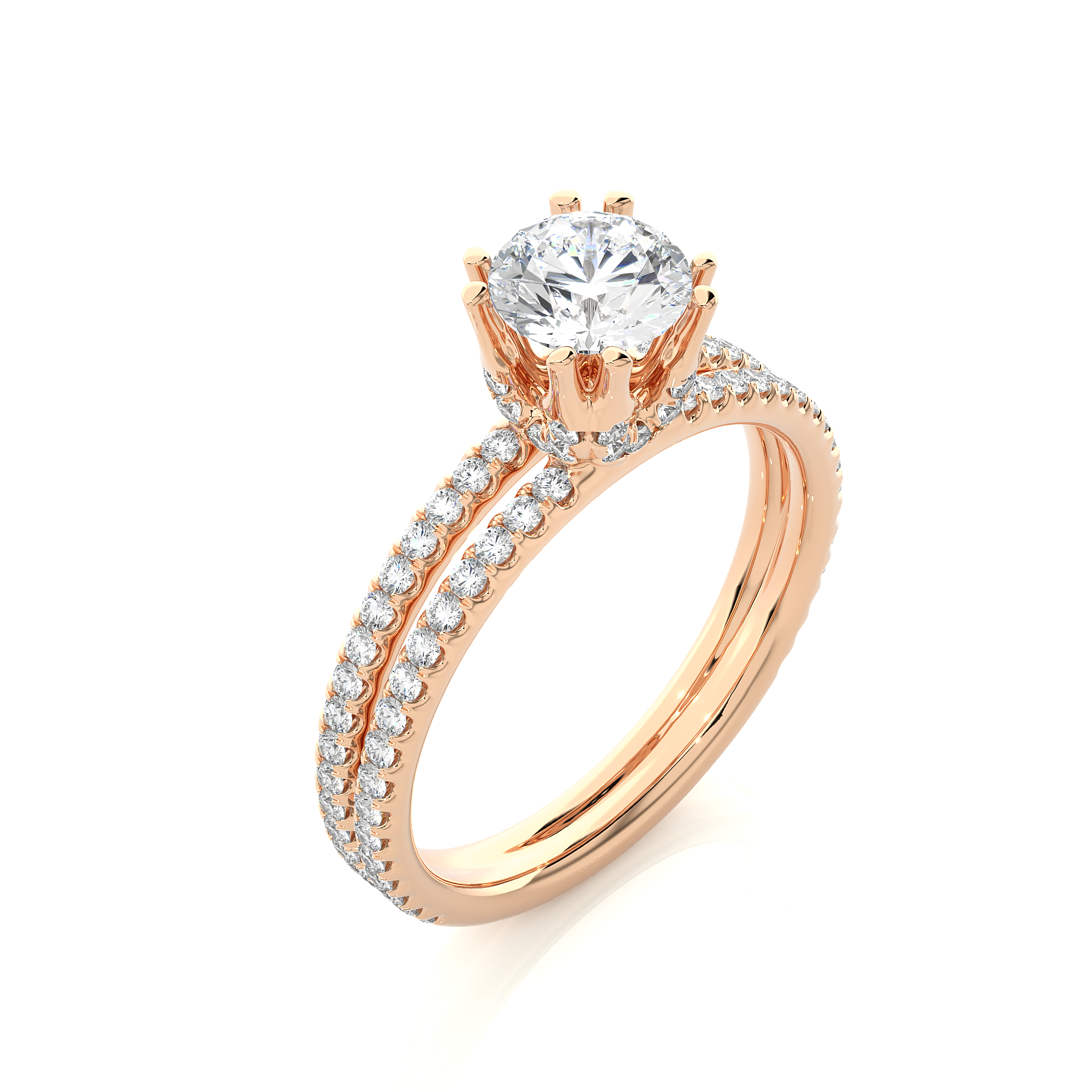 Love Song Rose Solitaire Lab Grown Diamond Ring