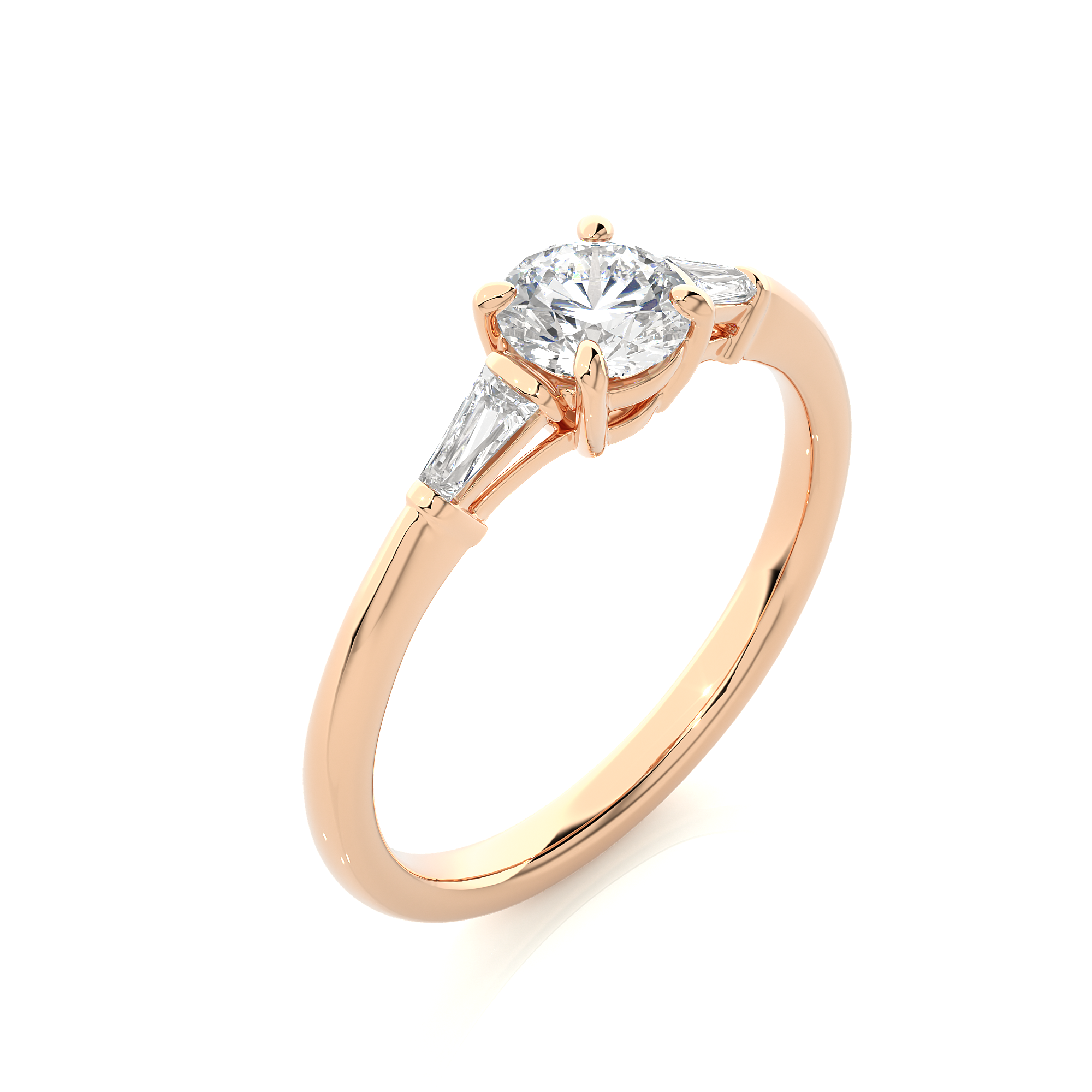 Triad Solitaire Lab Grown Diamond Ring
