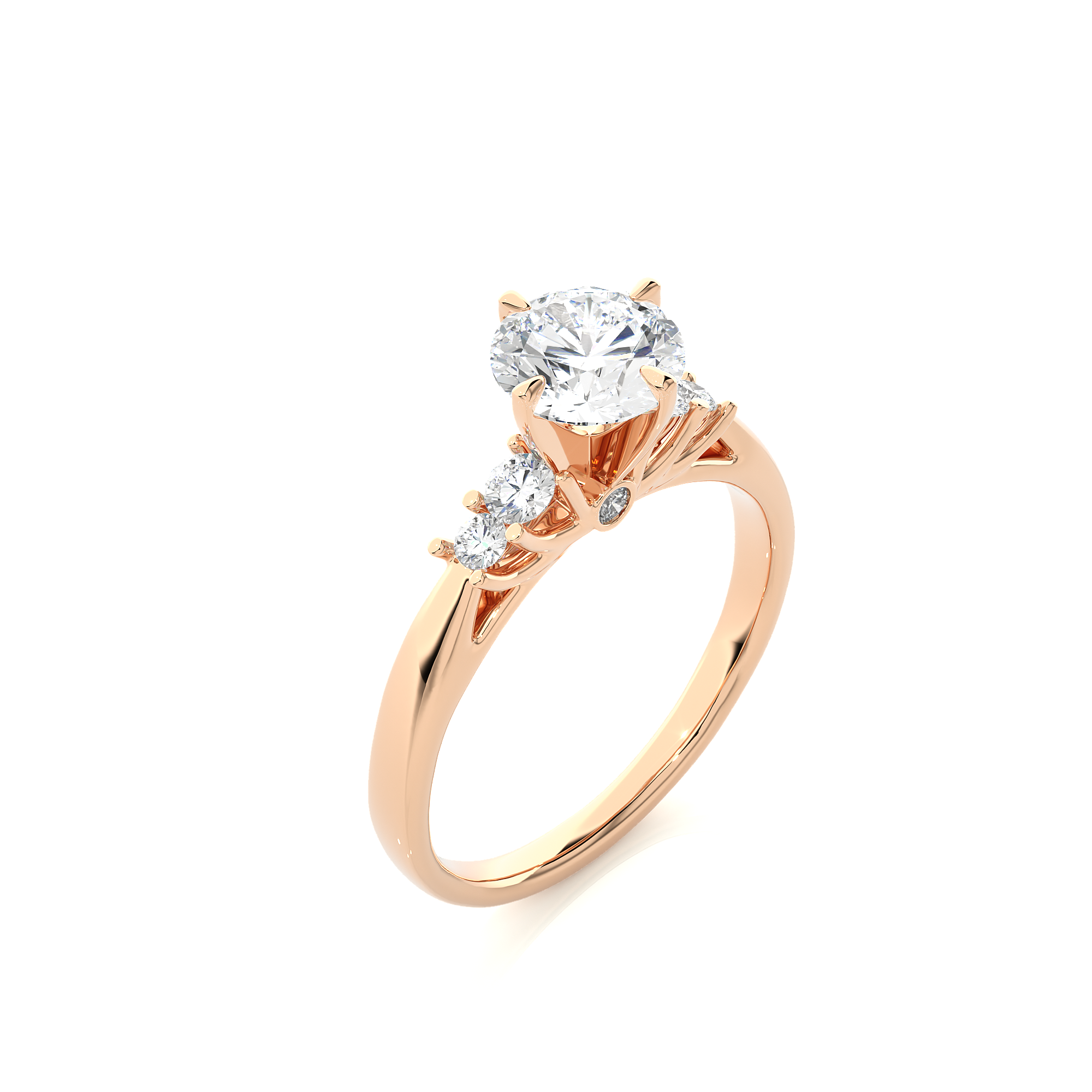 0.69Ct Solitaire Diamond Rose Gold Astrum Ring - Blu Diamonds