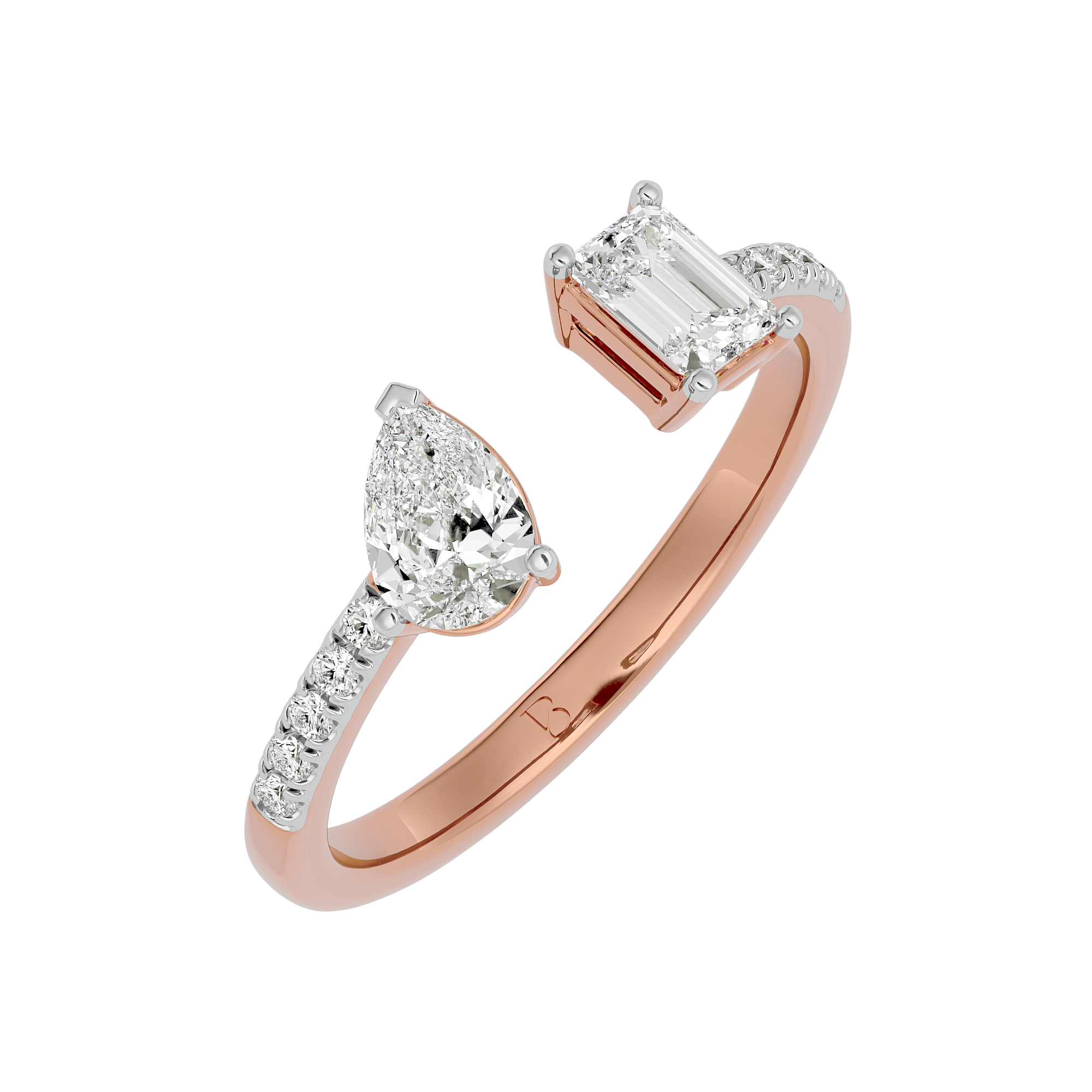 Lab Grown Diamond Ring in 14Kt Rose Gold