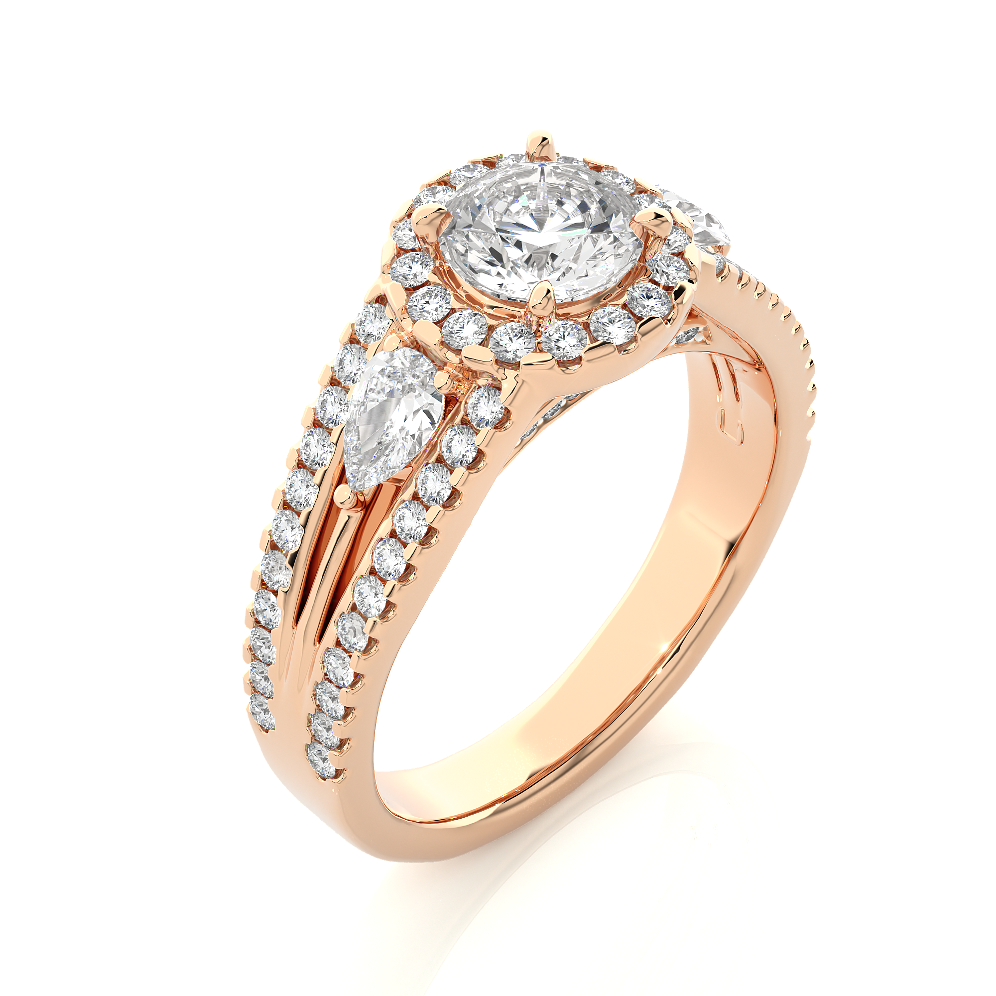 Blush Blossom Solitaire Lab Grown Diamond Ring