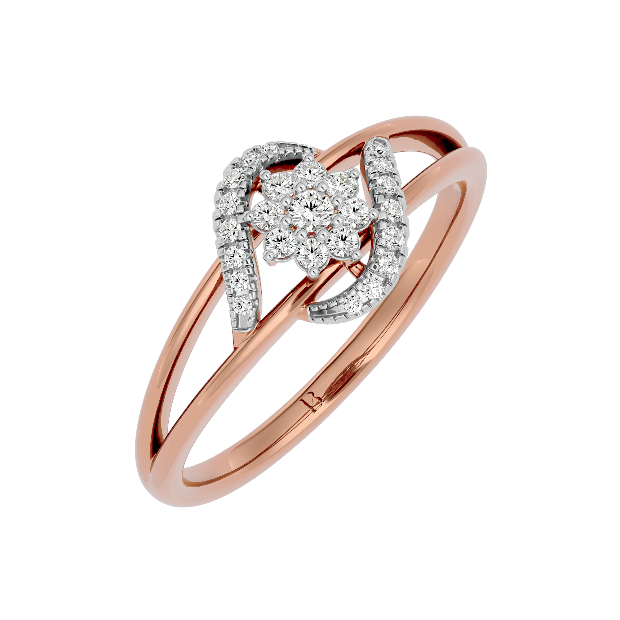 0.17 Carat Diamond Rose Gold Ring - Blu Diamonds